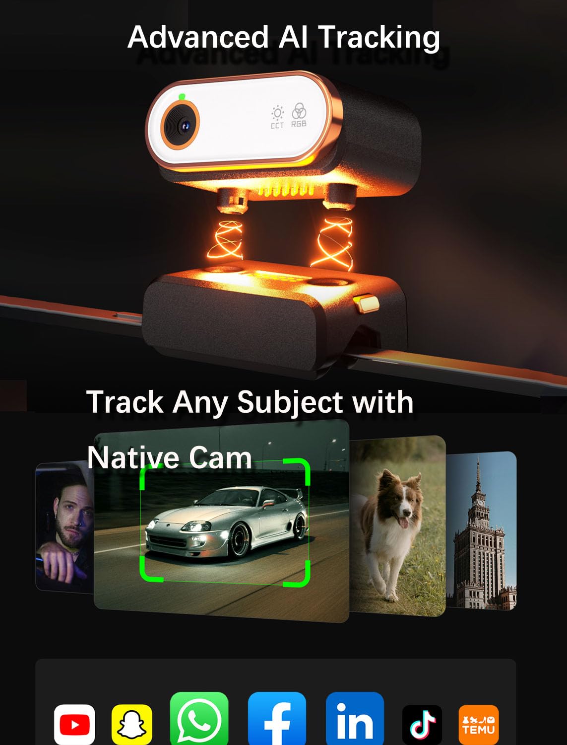 hohem iSteady M7 Gimbal Stabilizer for iPhone, 3-Axis Phone Gimbal with Magnetic AI Tracker Fill Light, Detachable Touchscreen Remote Controller, Built-in Extension Rod, 500g Payload