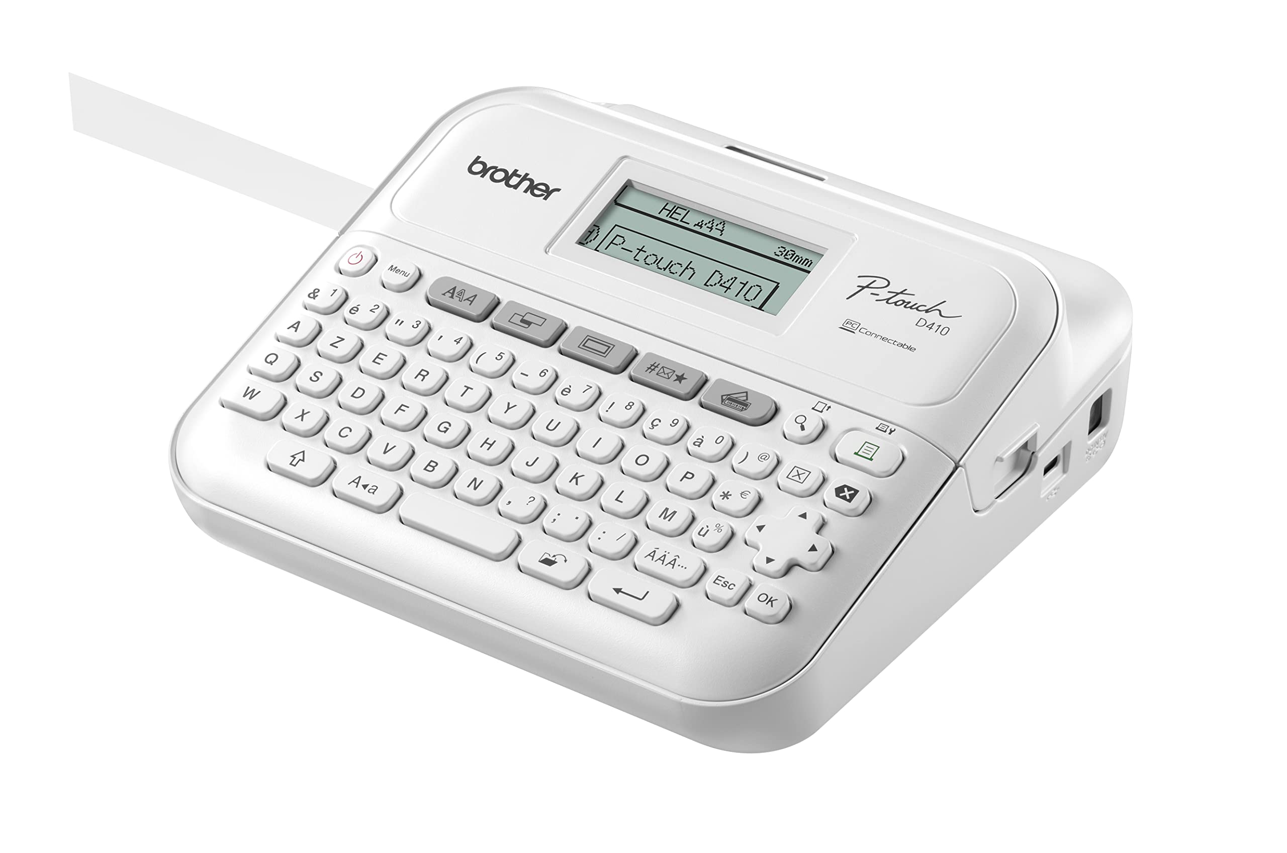 بروذر بي تاتش PT-D410VP | صانع ملصقات للمكتب والمنزل | مع حقيبة حمل متضمنة | لاشرطة تي زد اي بعرض 3.5 الى 18 ملم | حتى 20 ملم/ثانية