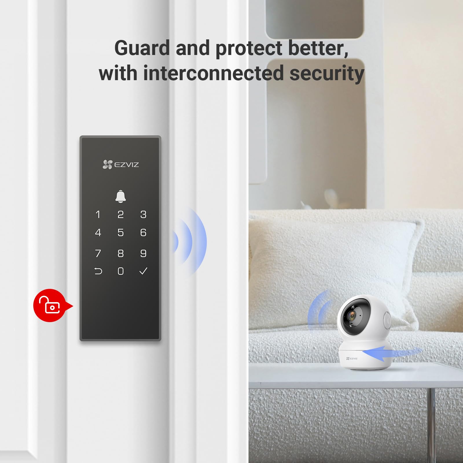 EZVIZ قفل حافة ذكي DL03 - يدعم البلوتوث والواي فاي، مدخل بدون مفتاح متعدد الطرق، جهاز تحكم عن بعد، تنبيهات مضادة للعبث، سهل التركيب (DL03)