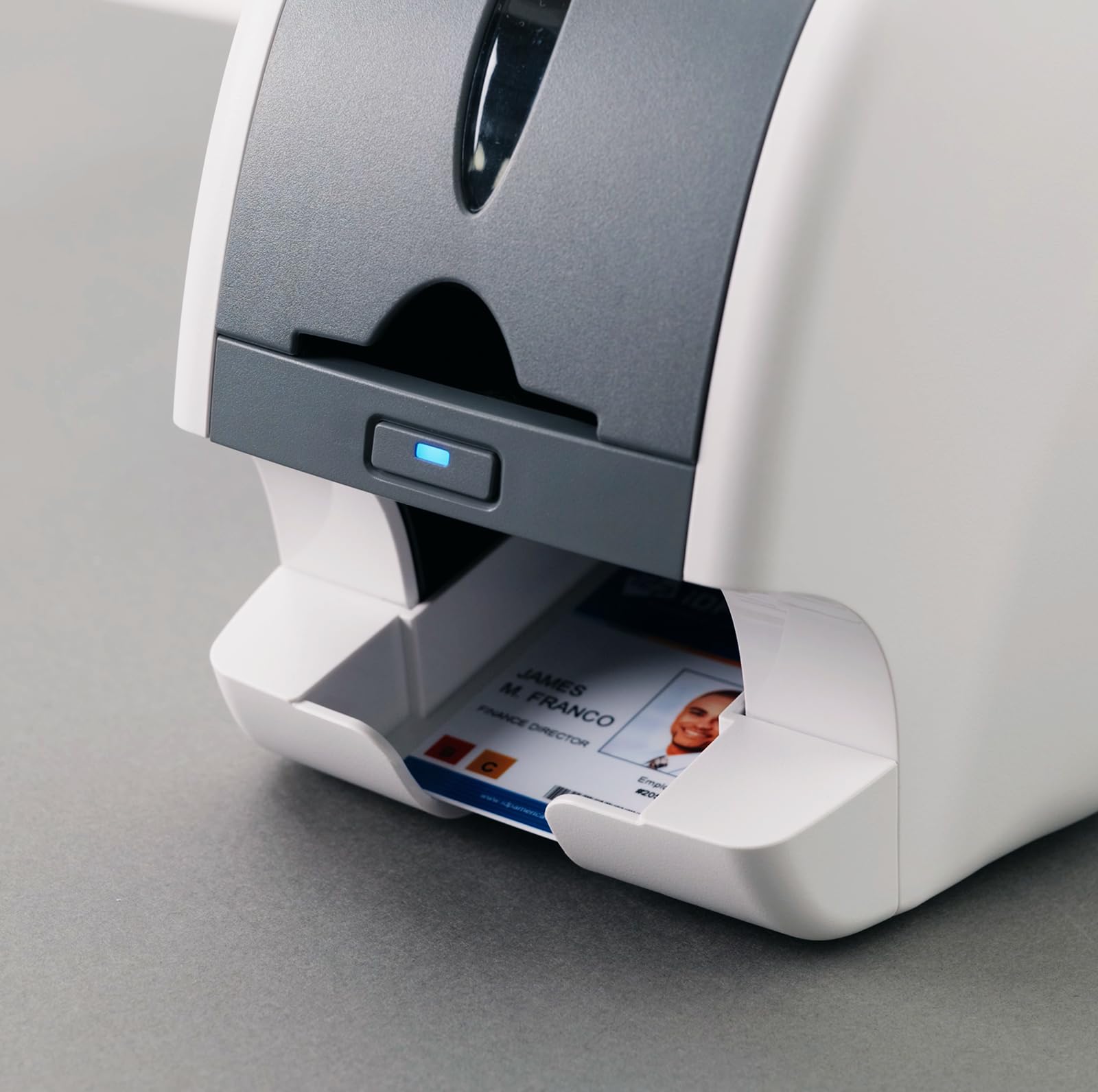 IDP SMART-31S Simple ID Card Printer Bundle with PC Software Only, 250 YMCKO Color Ribbon Prints and 100 PVC Plastic Cards