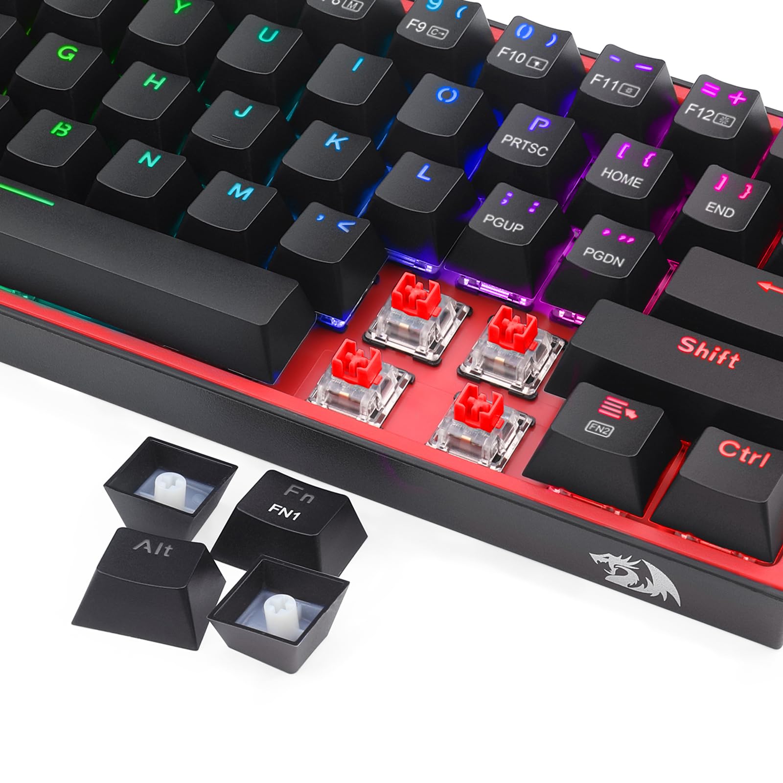 ريدراجون كيبورد العاب ميكانيكي سلكي من فيز برو K616-RGB بلوتوث، 2.4G، لون اسود