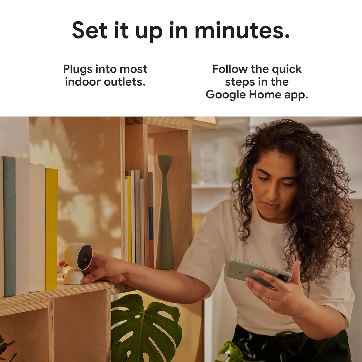 Google Nest Cam (Indoor, Wired) 2nd Gen, 1080p HDR Security Camera, Night Vision, Person/Pet/Vehicle Alerts, 2-Way Audio, 3-Hour Event History, Works Home, Snow, Bulk Packaging