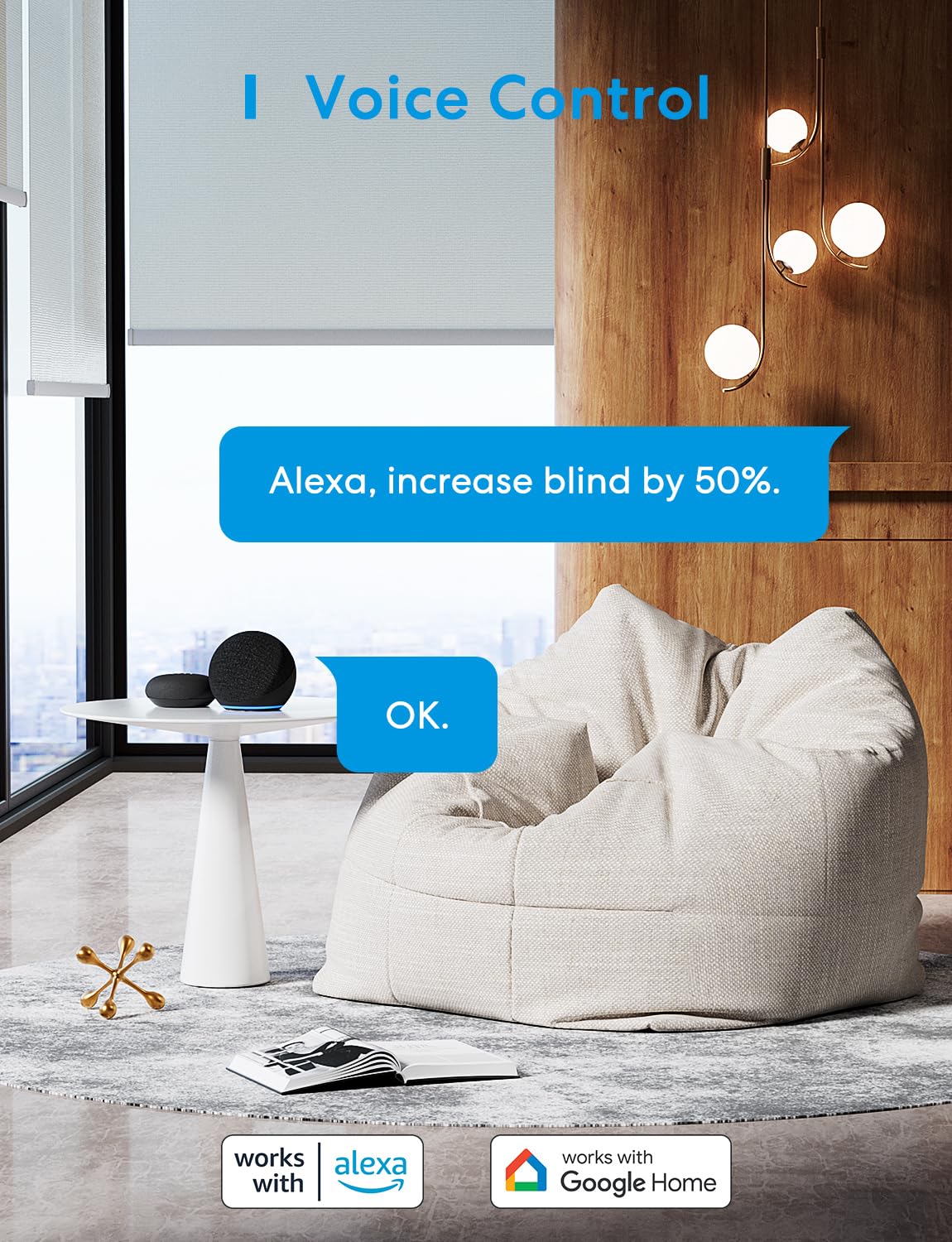 Meross Wi-Fi Shutter Switch - Smart LED Curtain Switch, Compatible with Alexa and Google Assistant, Percentage Control, 2.4GHz, 2 Pack (Requires Neutral Wire)