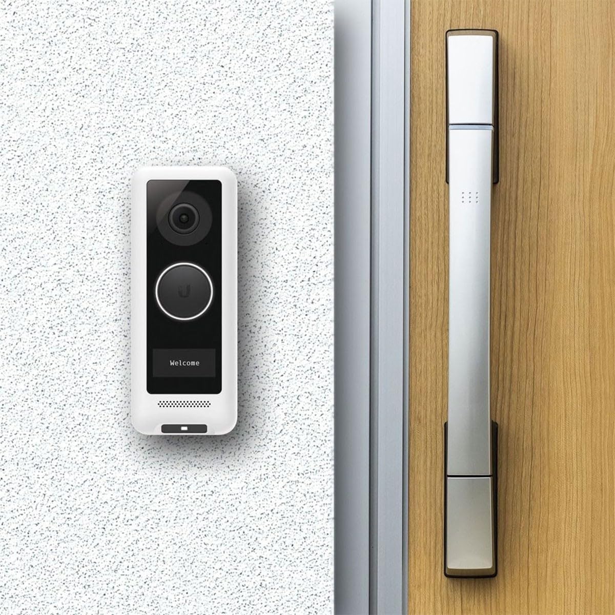 Ubiquiti | UniFi Protect G4 Doorbell | HD Night Vision | Two-Way Audio - Echo Cancellation - Built-in Display - PIR Motion Detection Sensor - Weather Resistant | WiFi 6 | UniFi Protect | White