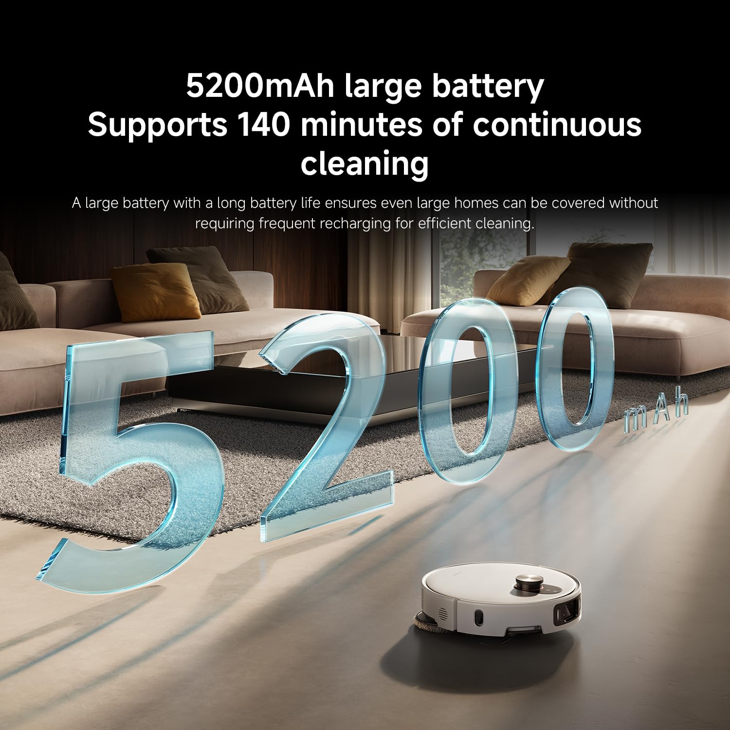 XIAOMI Robot Vacuum 5 Pro Robot Vacuum Cleaner with Mop Function, 20,000 Pa, Extendable Mop & Side Brush, Self-Cleaning All-in-One Base Station, AI Navigation, App & Voice Control