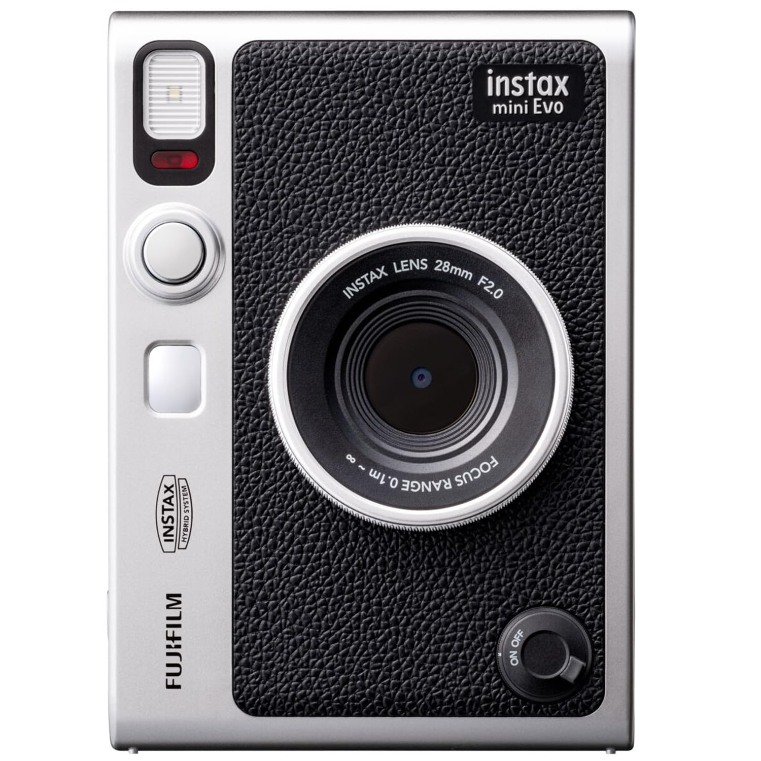 FUJIFILM INSTAX MINI EVO Hybrid Instant Camera | Black Bundle with 3 Fujifilm Instax Mini Instant Film | 60 Exposures + Microfiber Cleaning Cloth (3 Items)