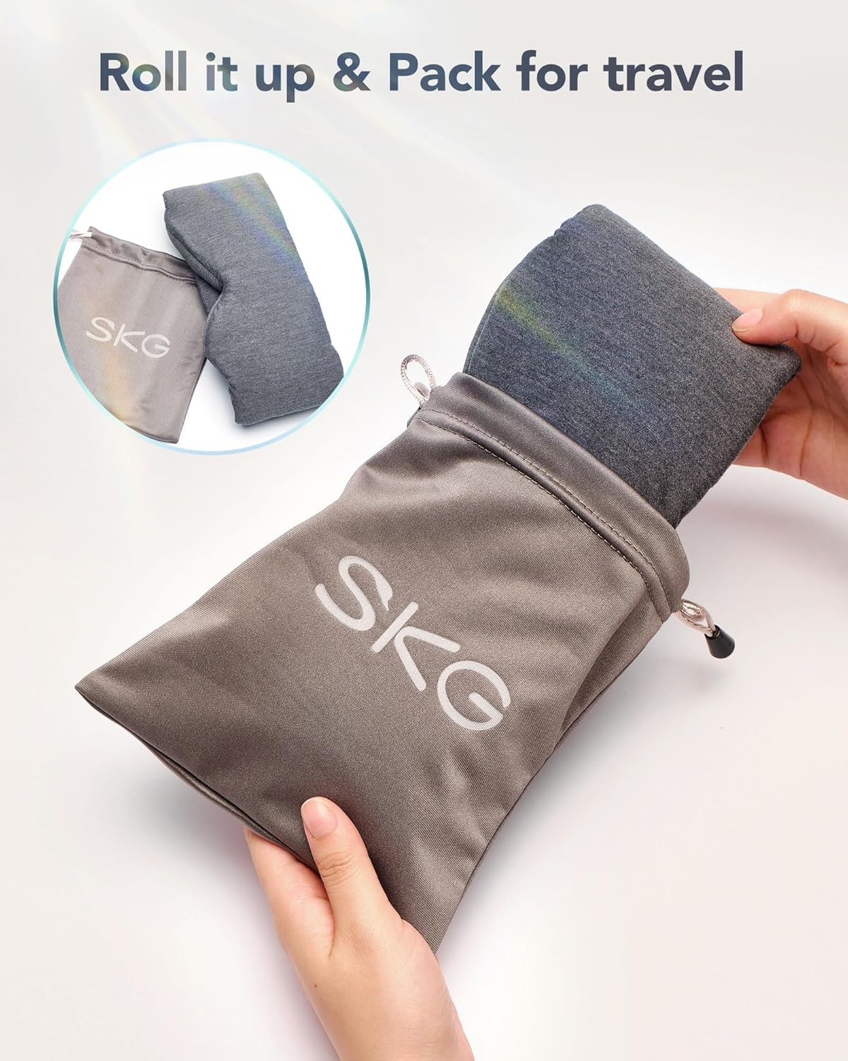 SKG Restore Pro Sleep Mask, Eye Wrap Around Design, Lightweight, Well-Ventilated Fabric, Adjustable, Lightweight, Durable Stitching