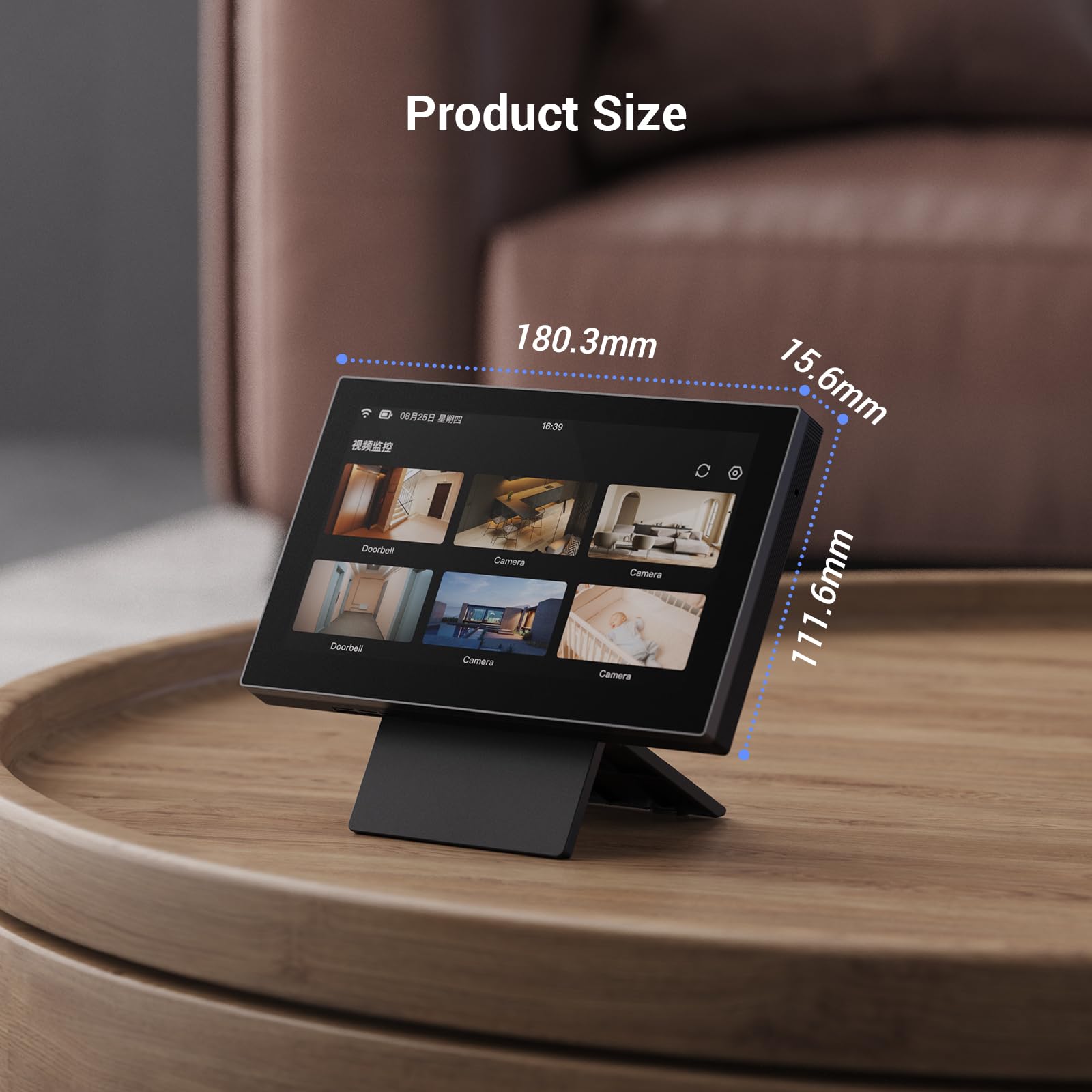 EZVIZ 7 Inch Wireless Monitor with Smart Touch Screen for Home System, 4600mAh Battery, 2.4GHz WiFi, Two-Way Audio, Remote Control with App, SD7