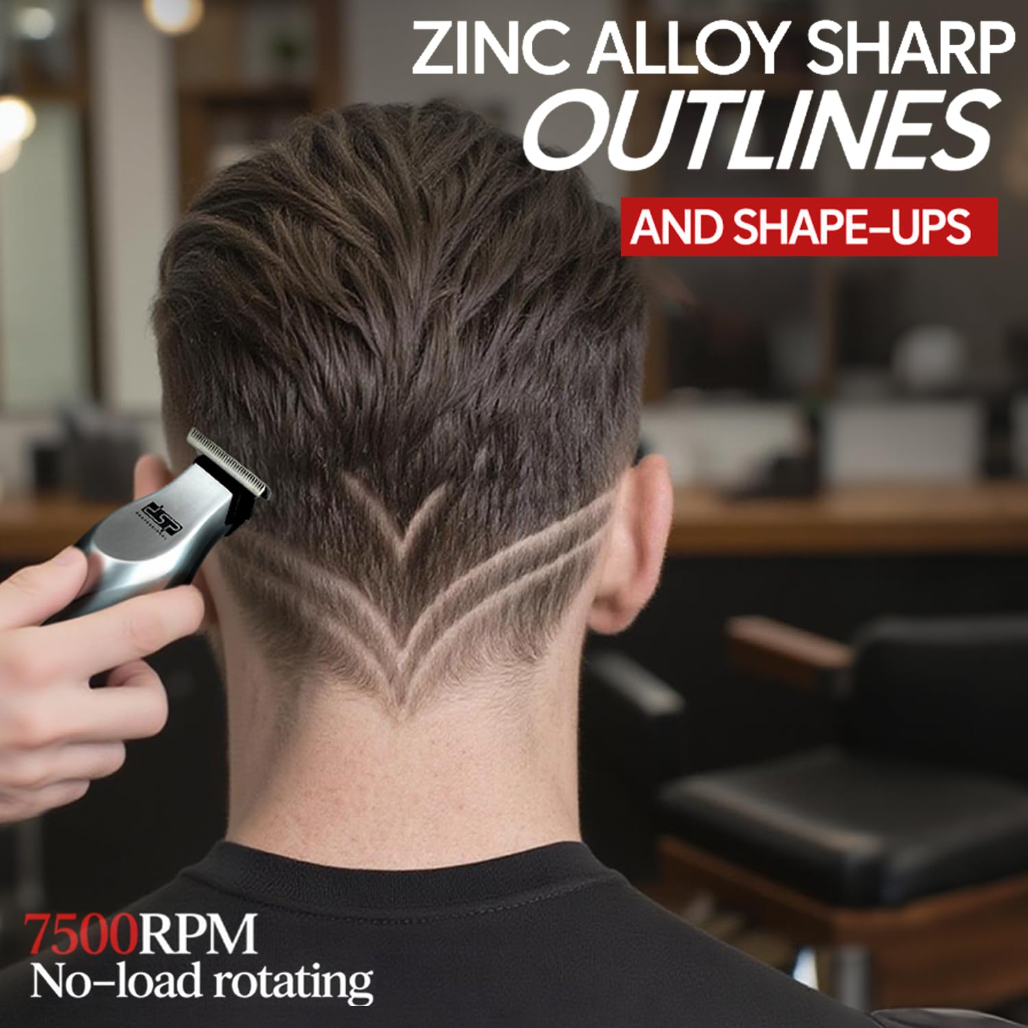 DSP Professional Trimmers for Barbers, T Blade Beard Trimmer for Men, Cordless Zinc Alloy Material Edgers Trimmer with Charge and Discharge Protection