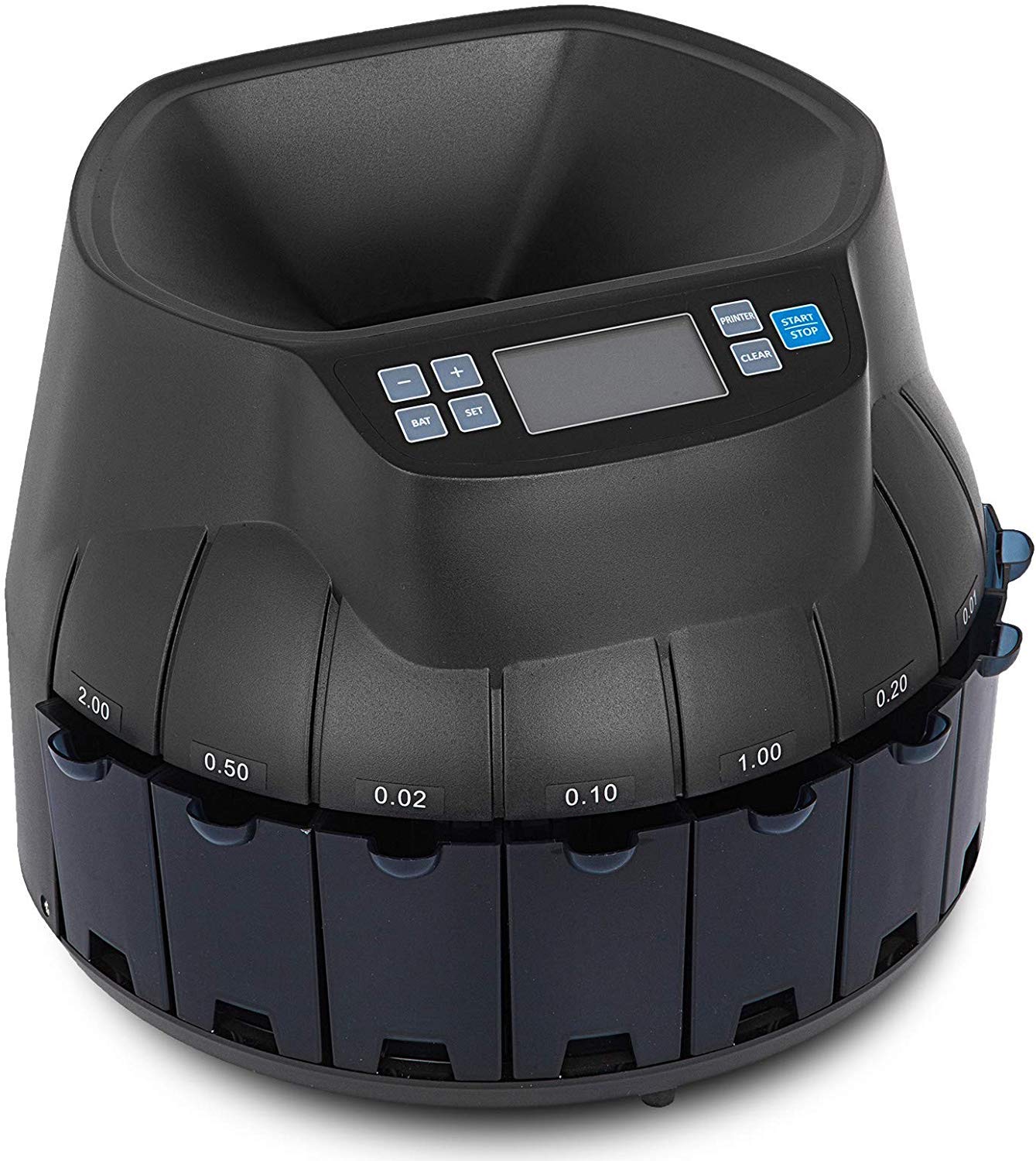 JFZCBXD Automatic Electronic Coin Sorting Machine 45W, Coin Counting Machine 500-1000 Coins for School, Stores and Banks