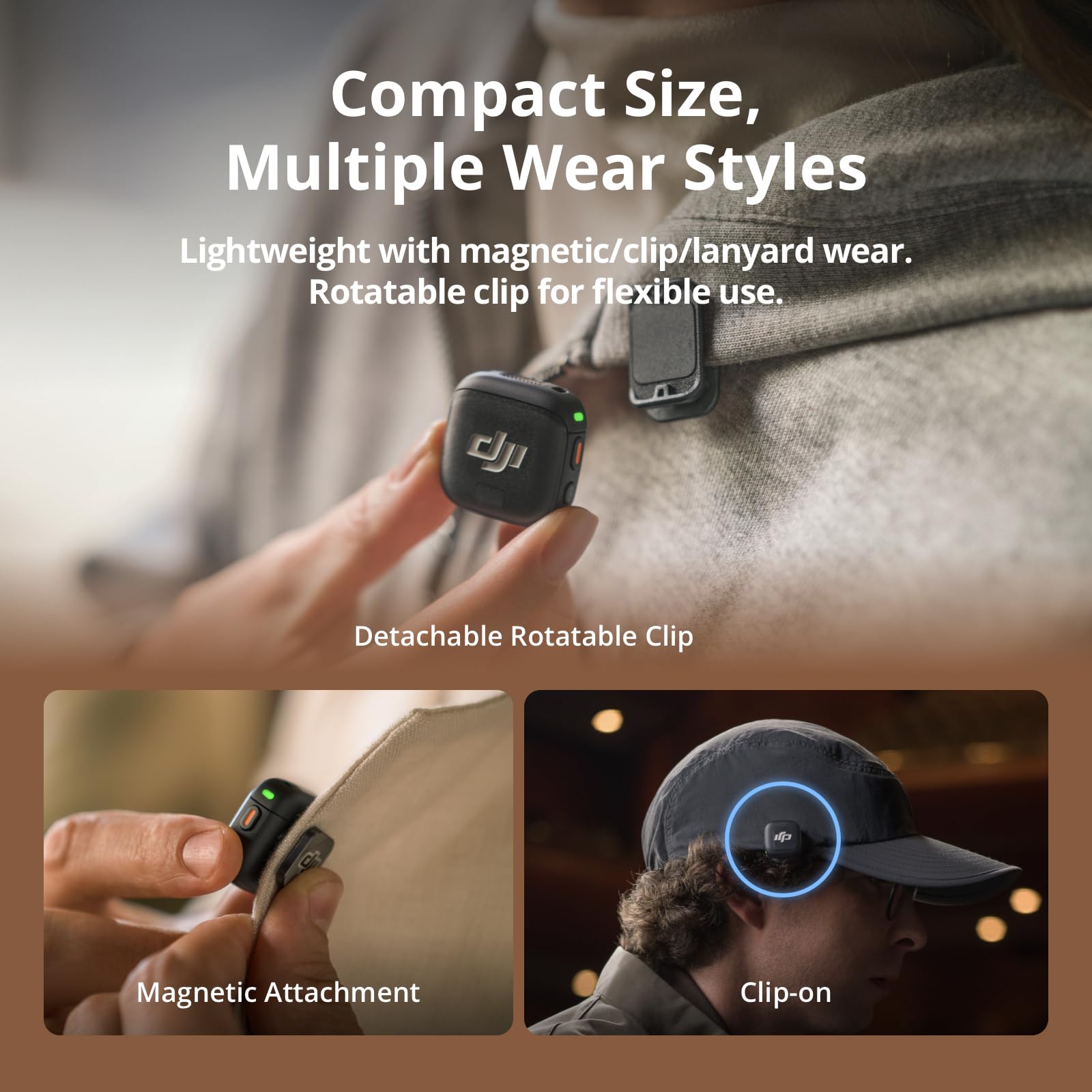 DJI مستقبل ميكروفون 3، التوافق: DJI Mic 3، اصدار الامارات العربية المتحدة مع ضمان رسمي