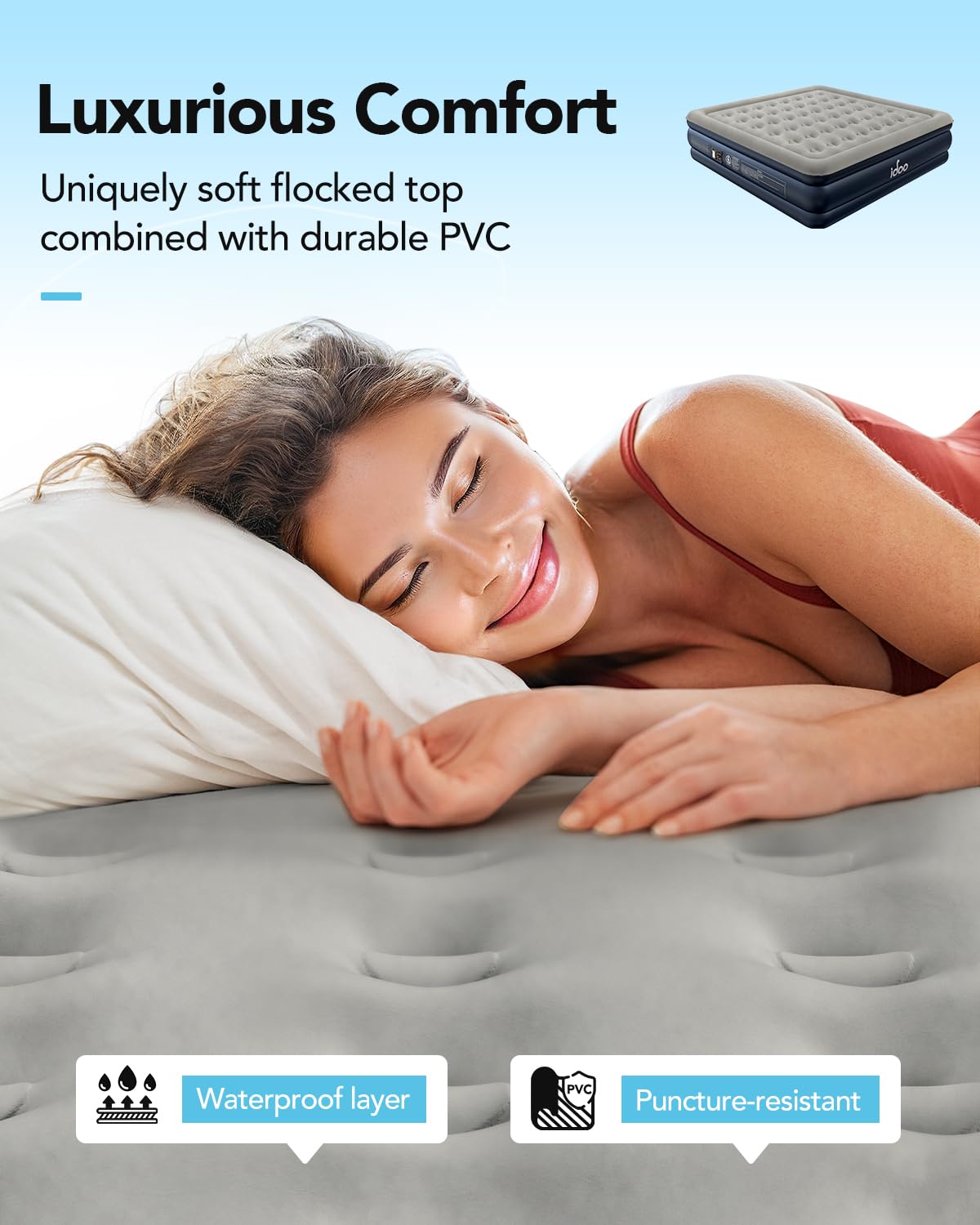 iDOO Inflatable Mattress with Built in Pump
