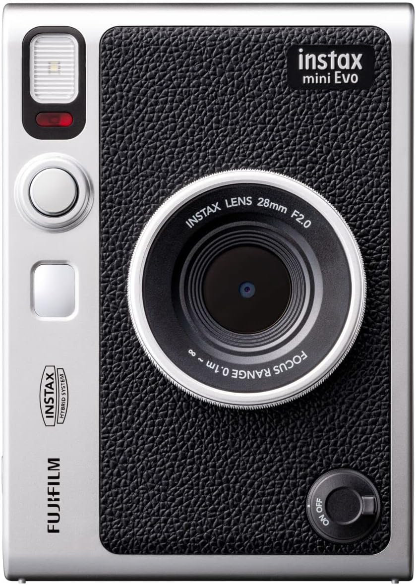 Fujifilm Instax Mini Evo Hybrid Instant Camera Black (Instant Camera/Smartphone Printer/Digital Camera)