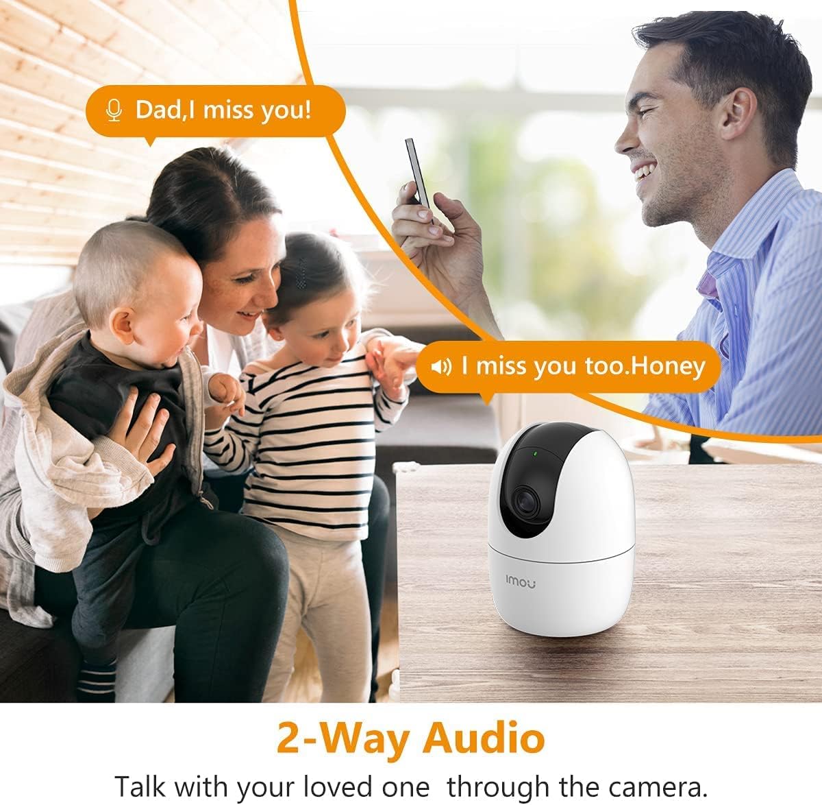 Imou Ranger 2-D, 360° Coverage, AI Human Detection, Privacy Mode, Human Detection,1080P, Built-in Siren, Smart Tracking, Privacy Mode, Abnormal Sound Alarm, Night Vision, Two-Way Talk, Cloud
