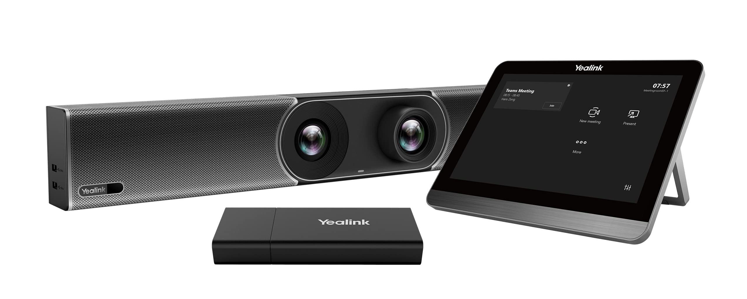 Yealink MeetingBar A30 + CTP18 Collaboration Touch Panel + VCH51 Sharing Box Video Conferencing System 8MP Ethernet