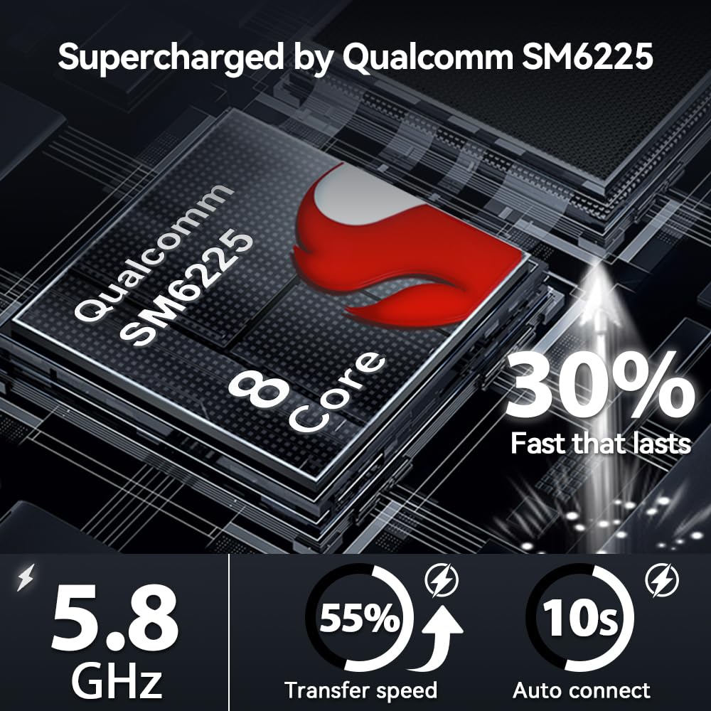 كارلين نت تي بوكس اس (الجيل الجديد)، شريحة كوالكوم 6225 مع 8+128GB، شبكة اتصال خلوية، 4G، شريحة اتصال/تي اف، جوجل بلاي، مناسبة فقط للسيارات السلكية في المصنع/ايه ايه، اندرويد 13 ايه اي بوكس اصدار فائق