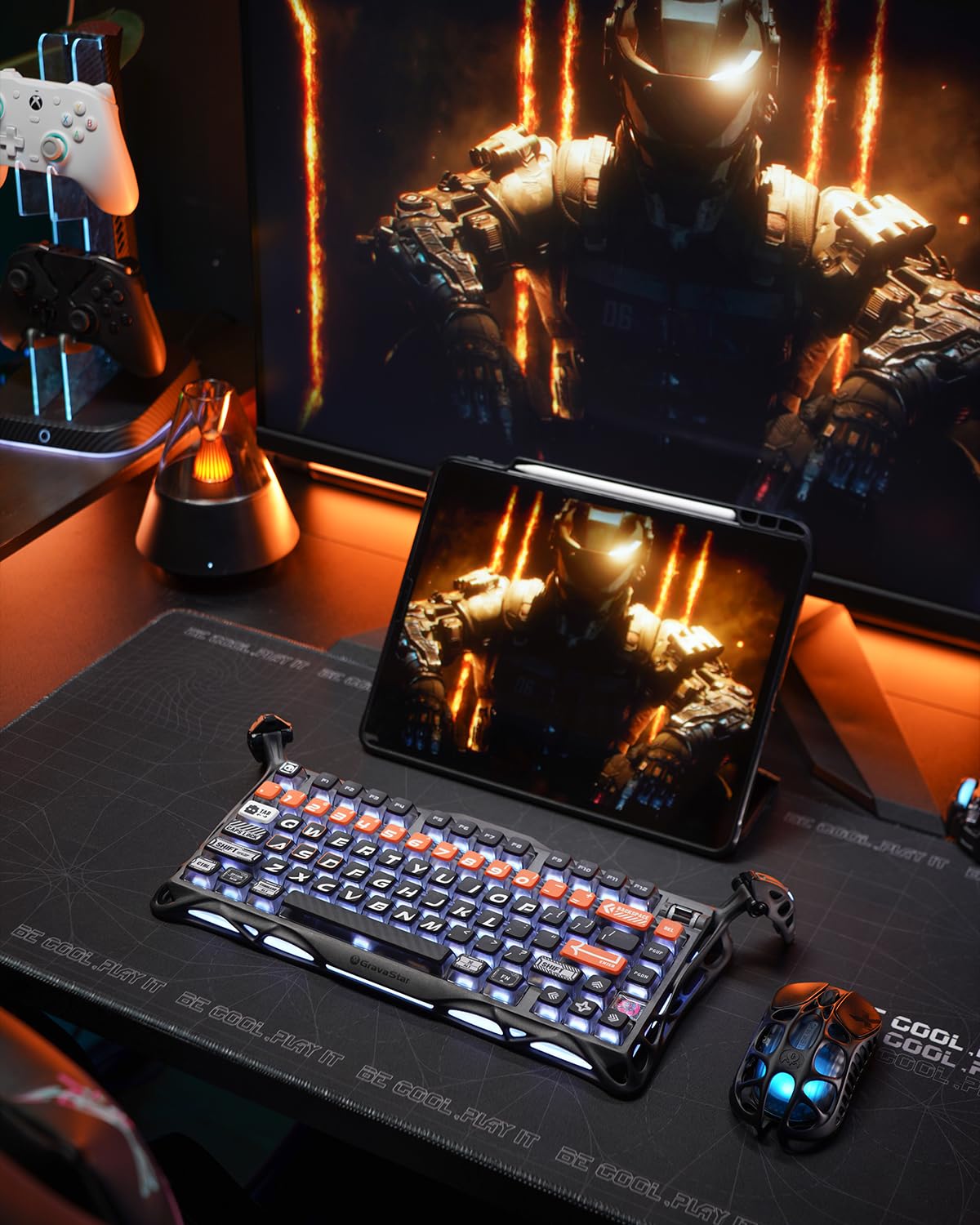 Gravastar Mercury K1 Pro Gaming Keyboard, Wireless, Aluminum Alloy, 75% Layout, Custom Mechanical Keyboard, Durable Design with Unique Aesthetics, Cyber Flyer