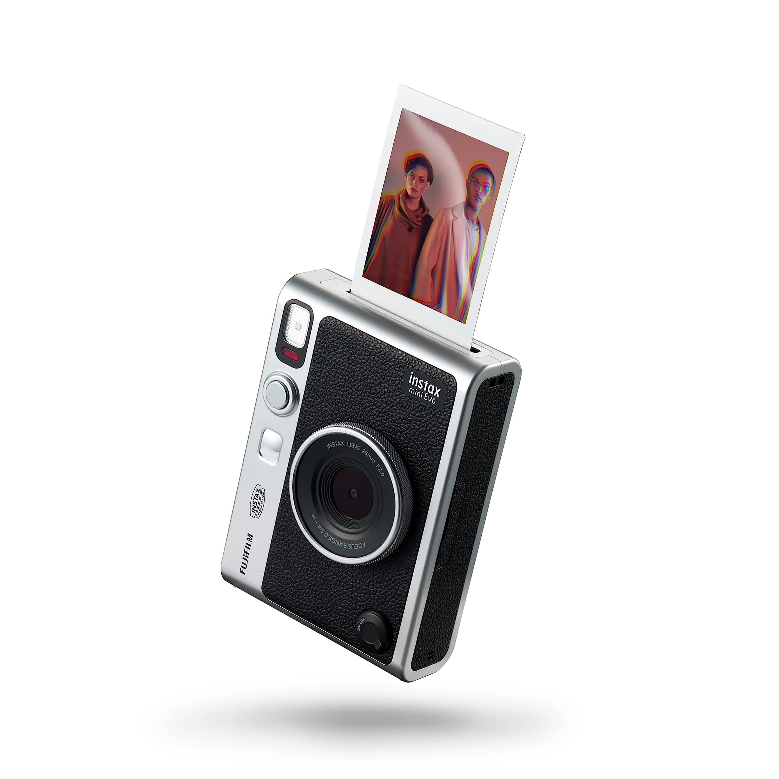 Fujifilm Instax Mini Evo 2-in-1 Camera and Photo Printer with 2.7-inch LCD Screen, 10 Lenses and 10 Film Effects, Mini Film Format, Black