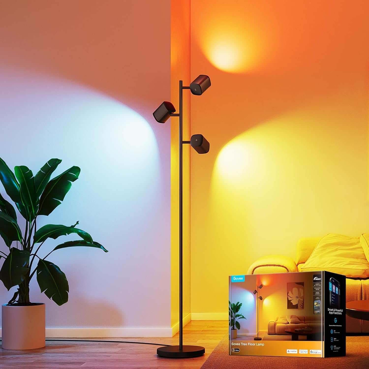 Govee LED Floor Lamp with 3 Heads