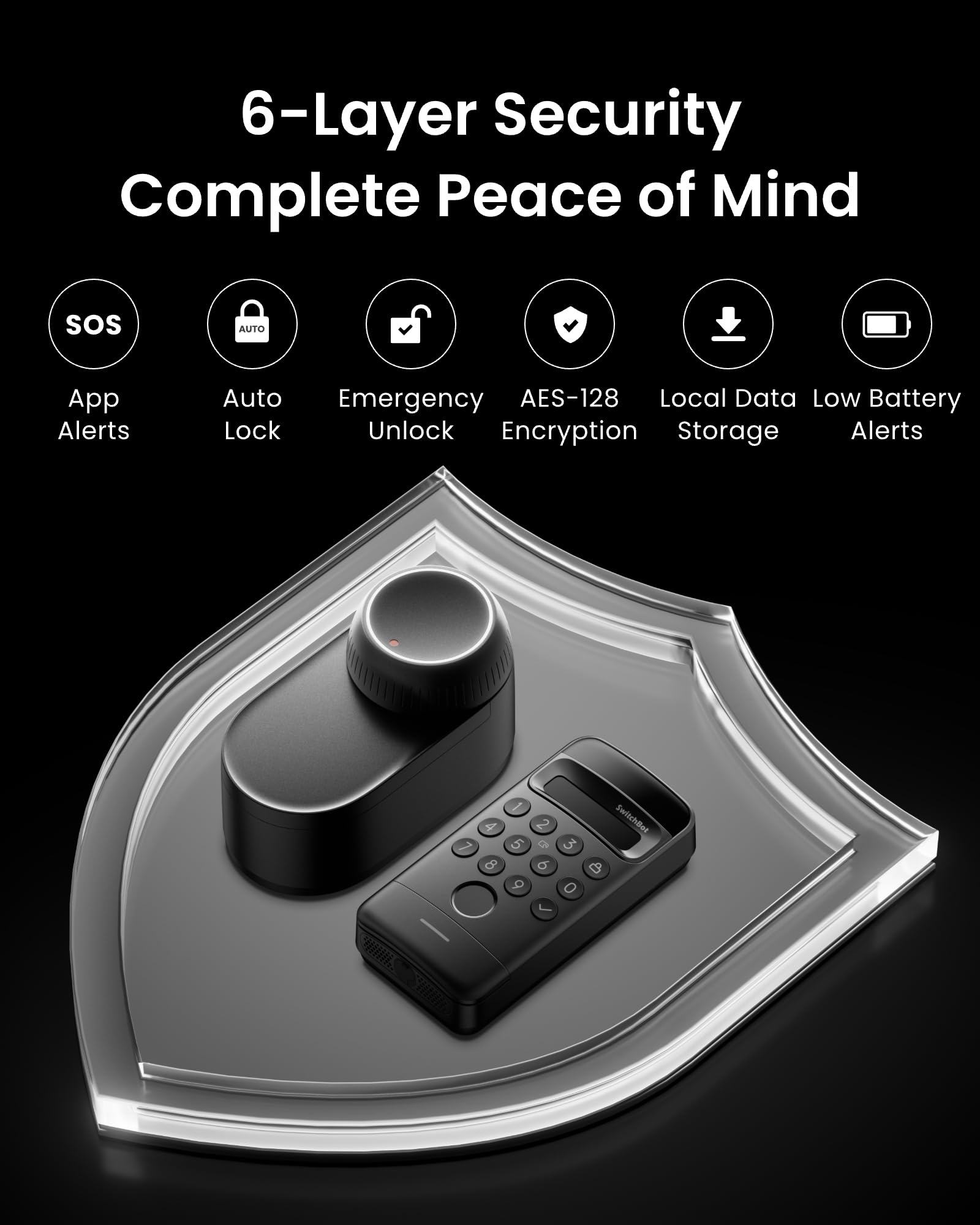 SwitchBot Keypad Vision: Smart lock with 3D facial recognition, fingerprint and virtual passwords for secure keyless access