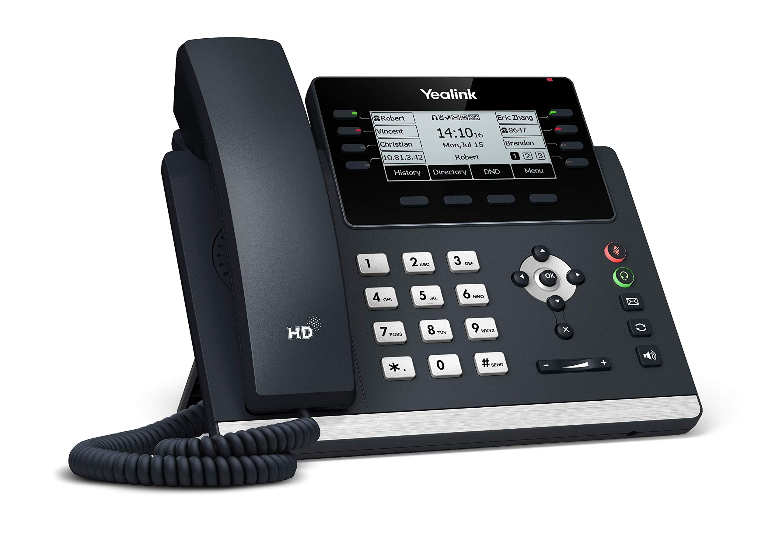 يالينك هاتف T43U IP - محول طاقة متضمن
