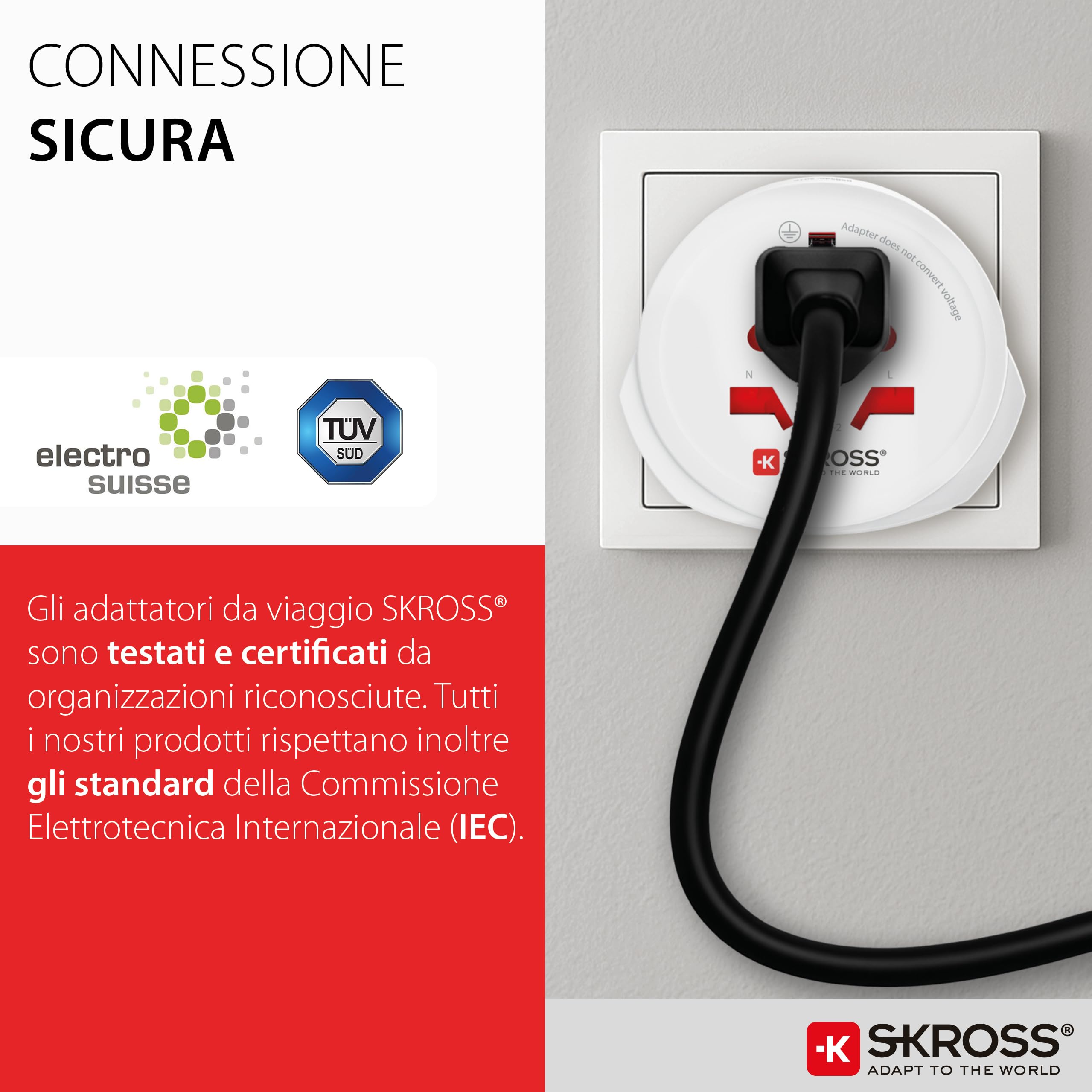 Skross 1500211-E World to Europe Single Adapter