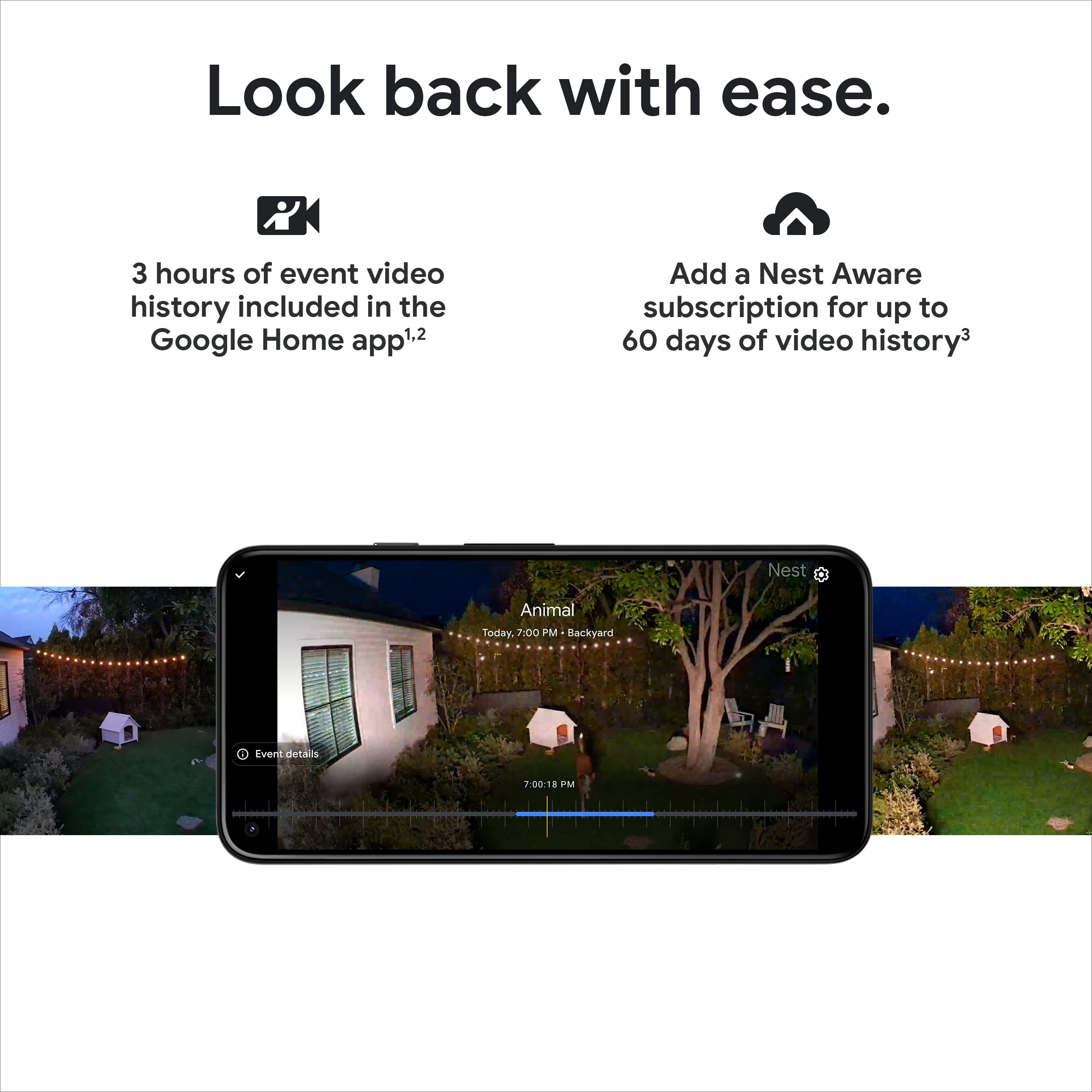 جوجل Nest GA01317-US Camera Battery Outdoor Indoor Snow بطارية
