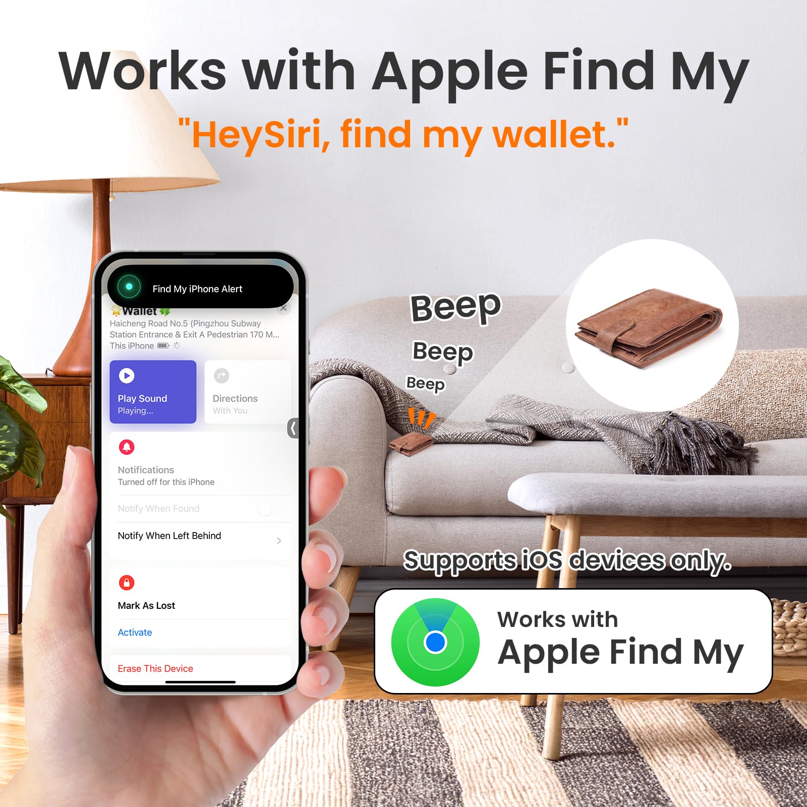 سويتش بوت بطاقة تعقب المحفظة، (iOS فقط، لا تدعم اندرويد)، العثور على بطاقة محفظتي، مكتشف الهاتف، مكتشف المفاتيح، عمر بطارية يصل الى 3 سنوات، مقاومة للماء بتصنيف IP لمقاومة المياه والغبار 67