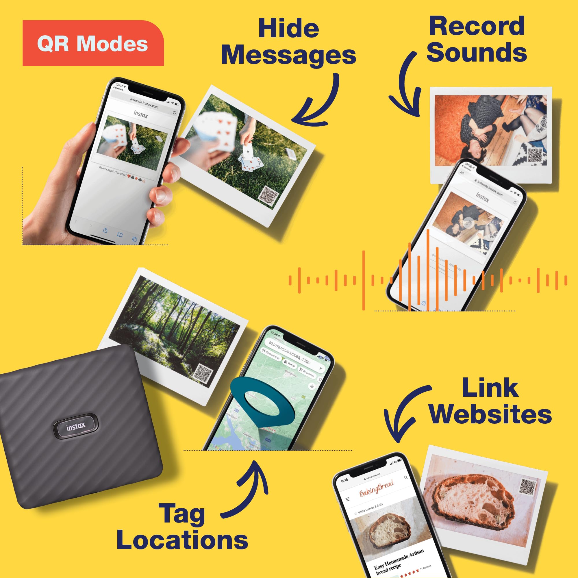 Fujifilm Instax Link Wide Printer - Mocha Gray