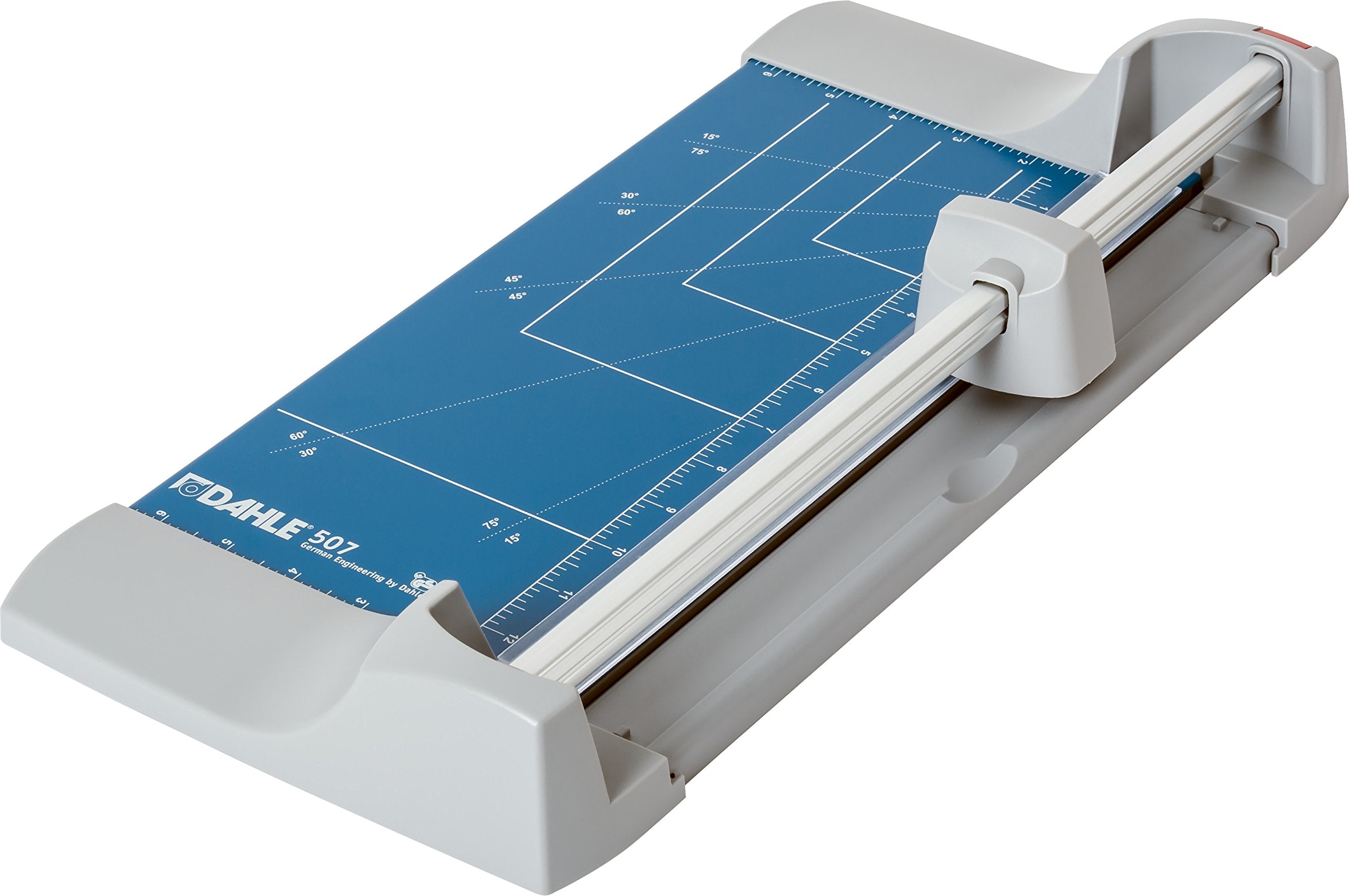 Dahle 507 Personal Rotary Trimmer, 12" Cut Length, 7 Sheet Capacity, Self-Sharpening, Automatic Clamp, German Engineered Paper Cutter