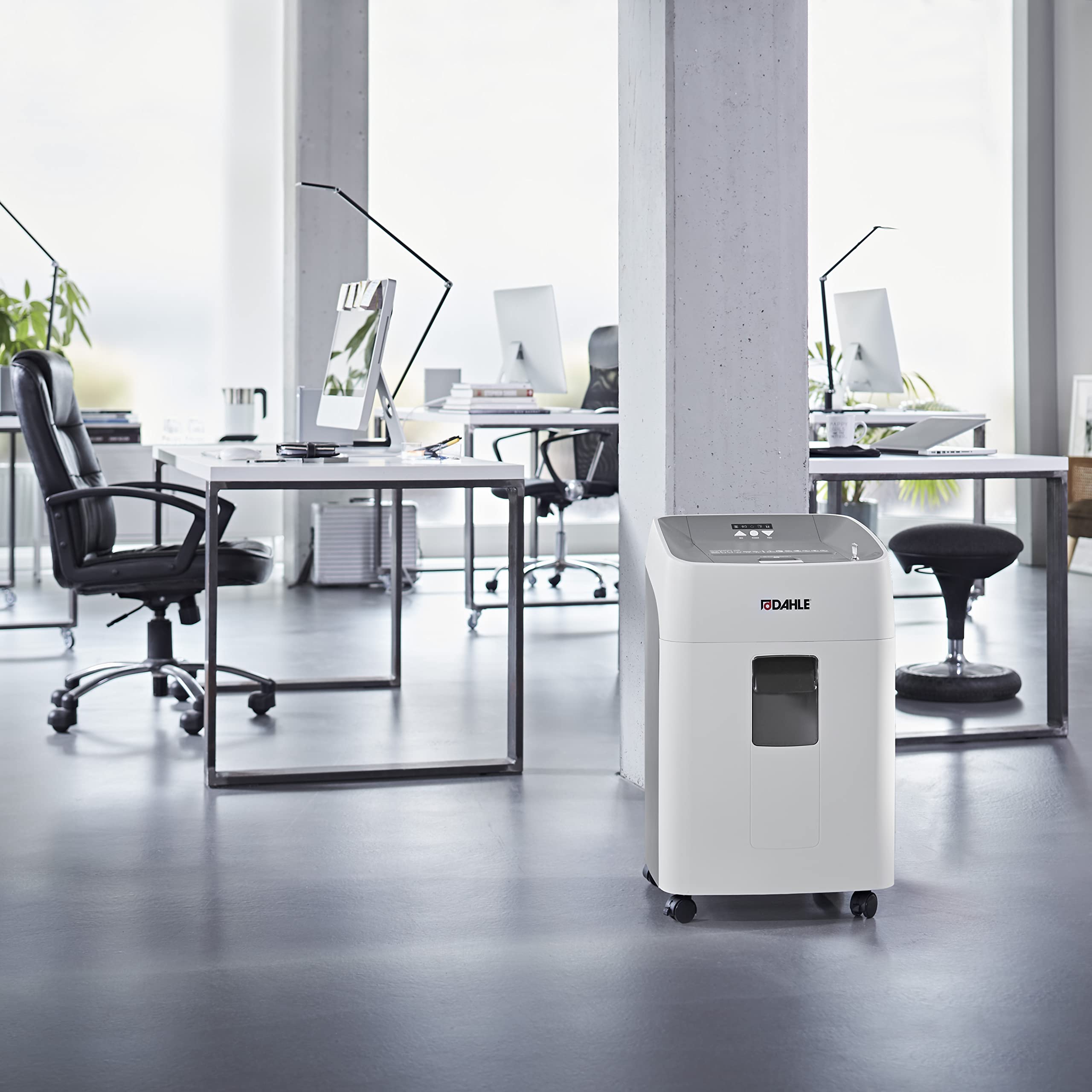 Dahle ShredMATIC 300 Auto-Feed Paper Shredder (300 Sheets, Oil-Free, Jam Protection, Cross-Cut, Safety-Lock, for Home and Office) Grey, 64.2 x 43.2 x 35.5cm