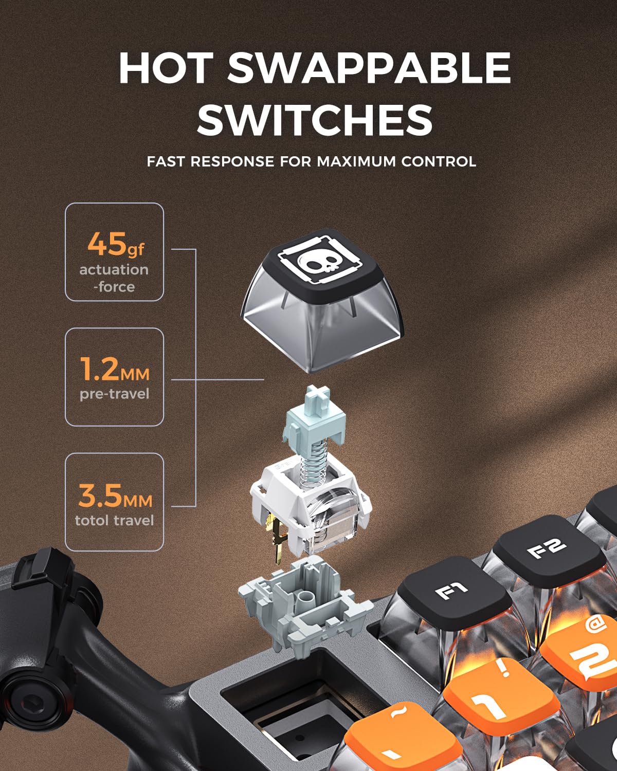 Gravastar Mercury K1 Pro Gaming Keyboard, Wireless, Aluminum Alloy, 75% Layout, Custom Mechanical Keyboard, Durable Design with Unique Aesthetics, Cyber Flyer