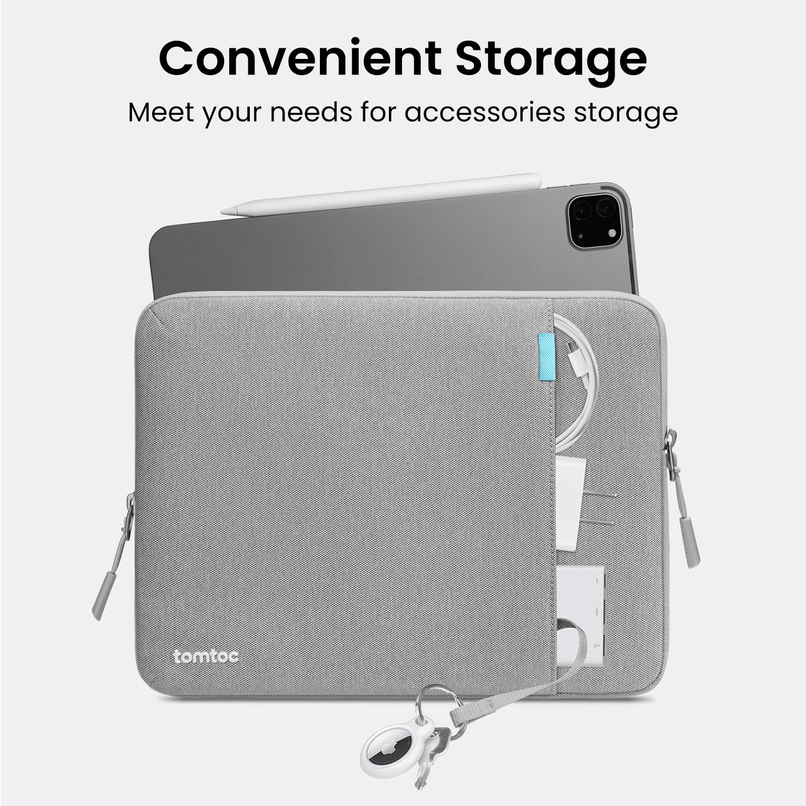 tomtoc 360 Protective Tablet Sleeve for iPad Air M3/M2 2025-2024, iPad (A16), iPad Pro M4 OLED 2024 11 inch, iPad Pro M2 and M1, iPad 10, iPad Air 5 with Magic/Smart Keyboard