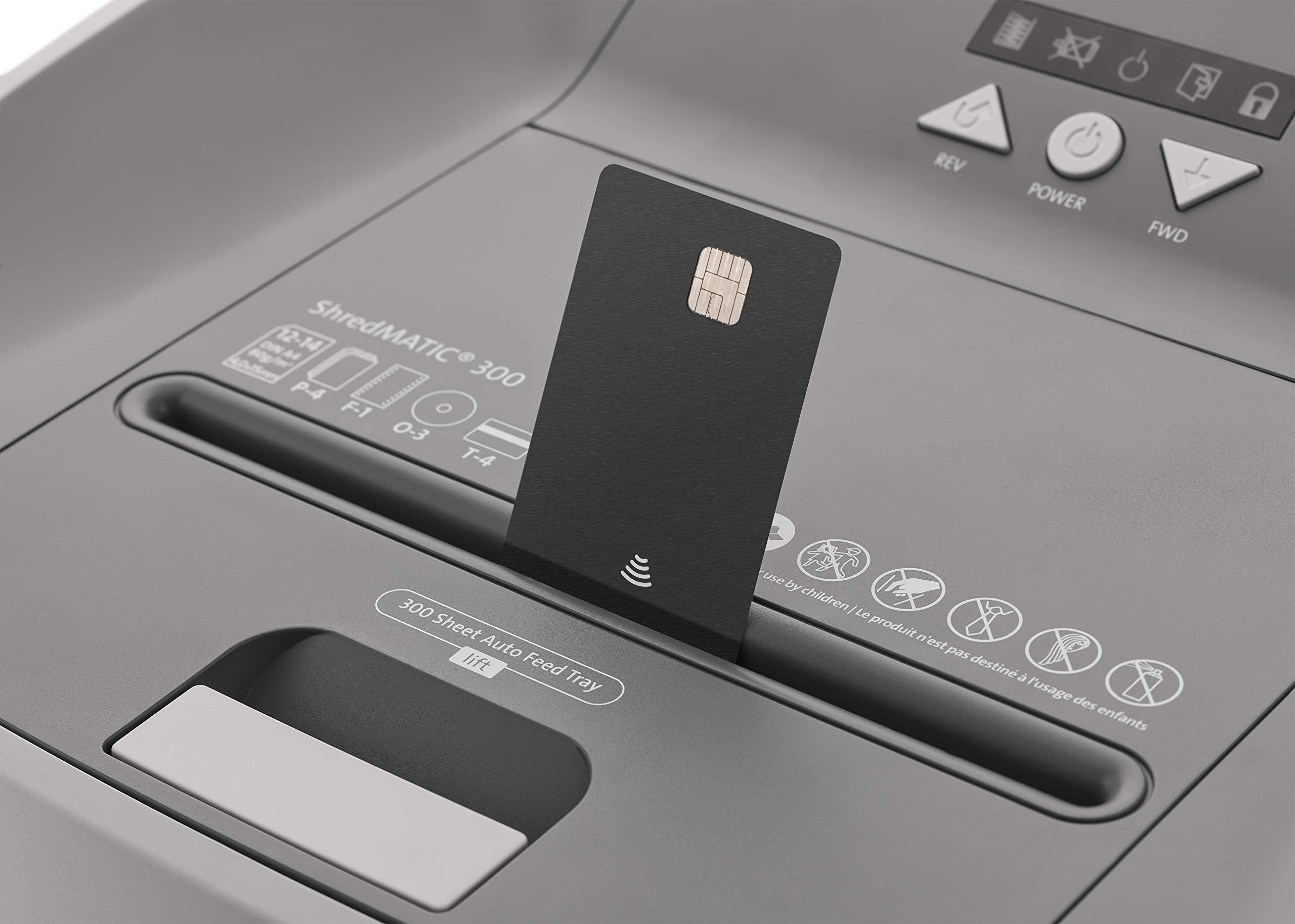 Dahle ShredMATIC 300 Auto-Feed Paper Shredder (300 Sheets, Oil-Free, Jam Protection, Cross-Cut, Safety-Lock, for Home and Office) Grey, 64.2 x 43.2 x 35.5cm