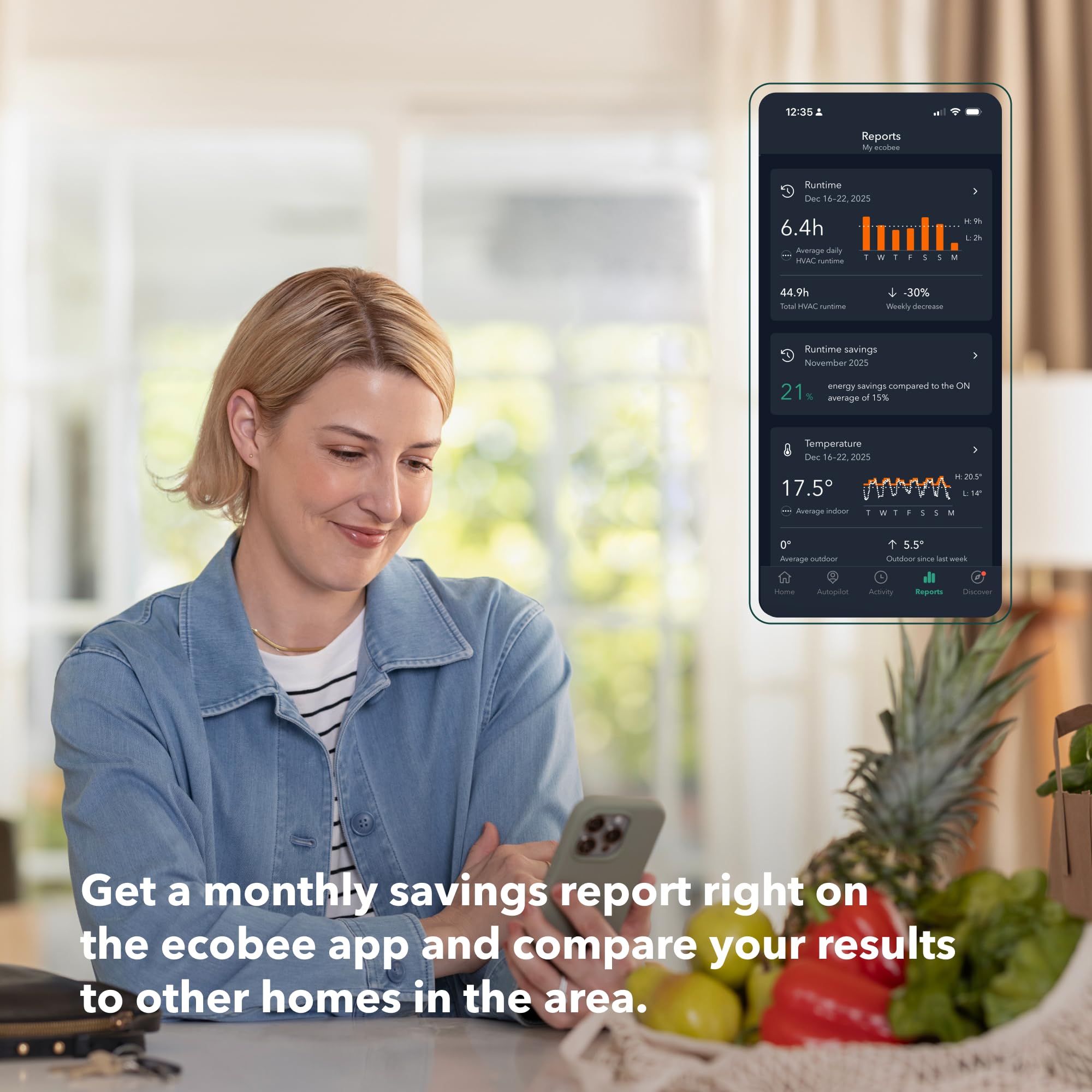 ecobee New 2022! Smart Thermostat Enhanced Compatible with Alexa and Apple Home Kit