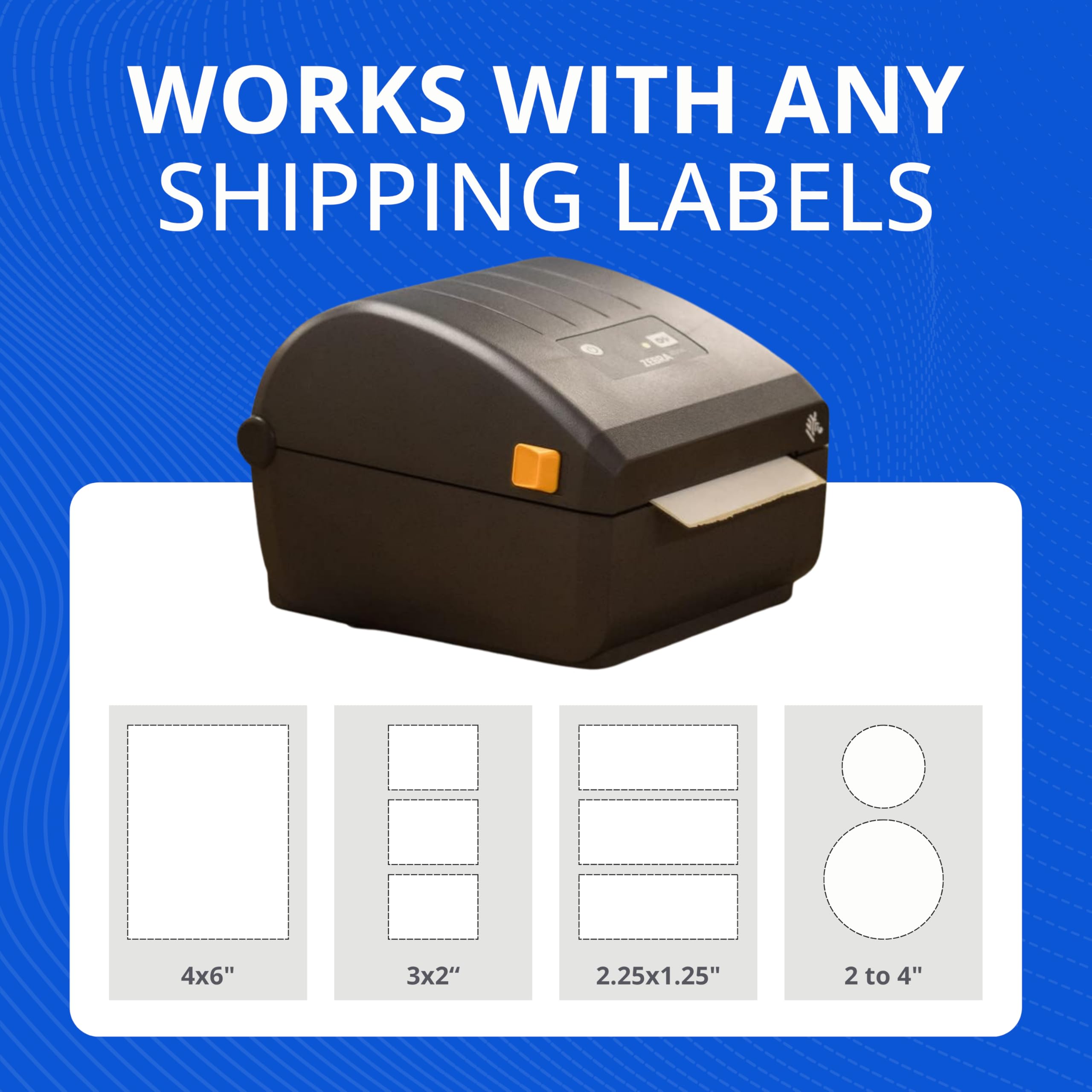 زيبرا طابعة حرارية مباشرة ZD220-4 انش لسطح المكتب - اتصال USB - مناسبة للخدمات اللوجستية والتصنيع الخفيف وتطبيقات البيع بالتجزئة والرعاية الصحية