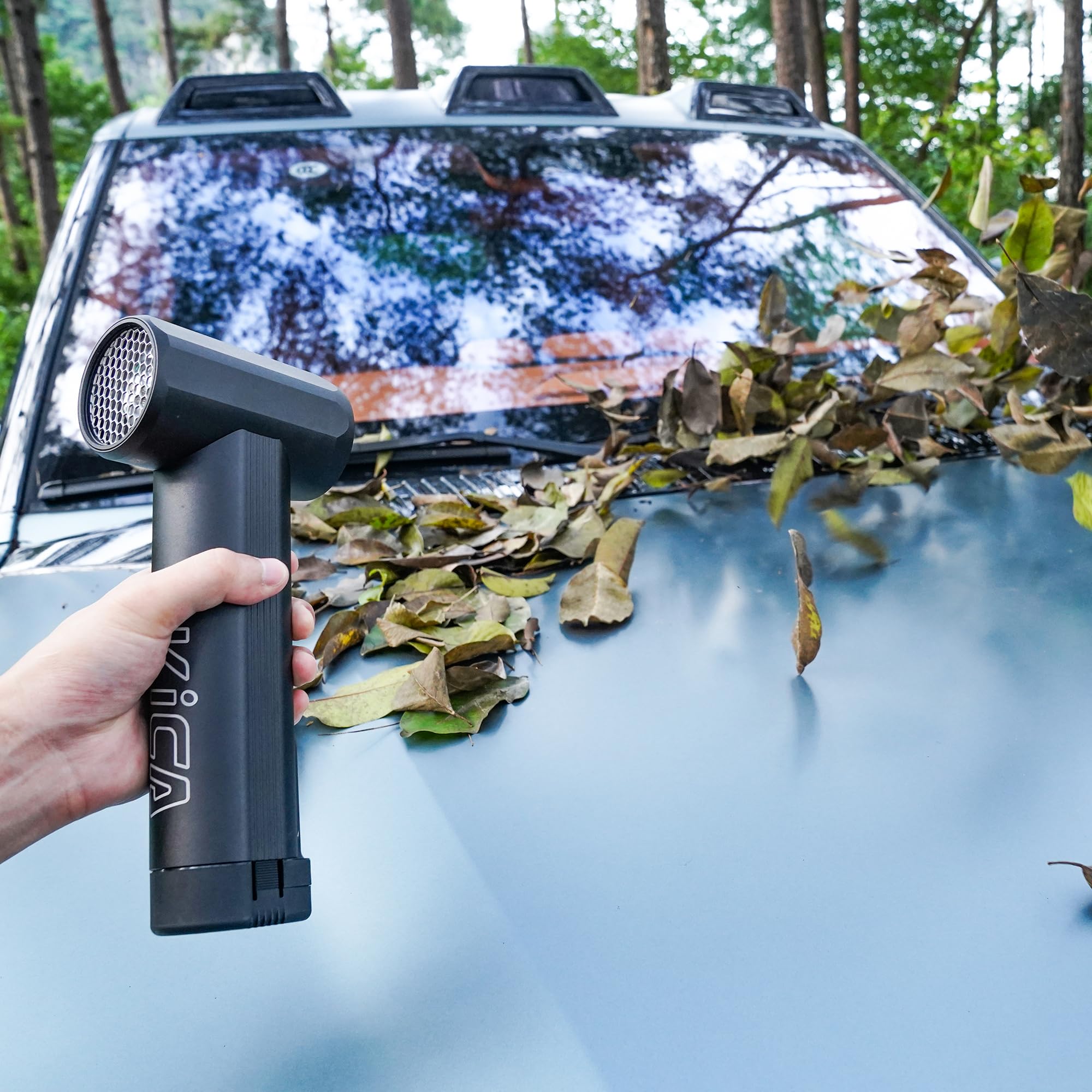 Kica JetFan Max Electric Air Dust Blower - Metal Housing, 331 km/h Airflow, Compressed Air Blower & Car Dryer for Leaves, Snow, Dust & Water Drops