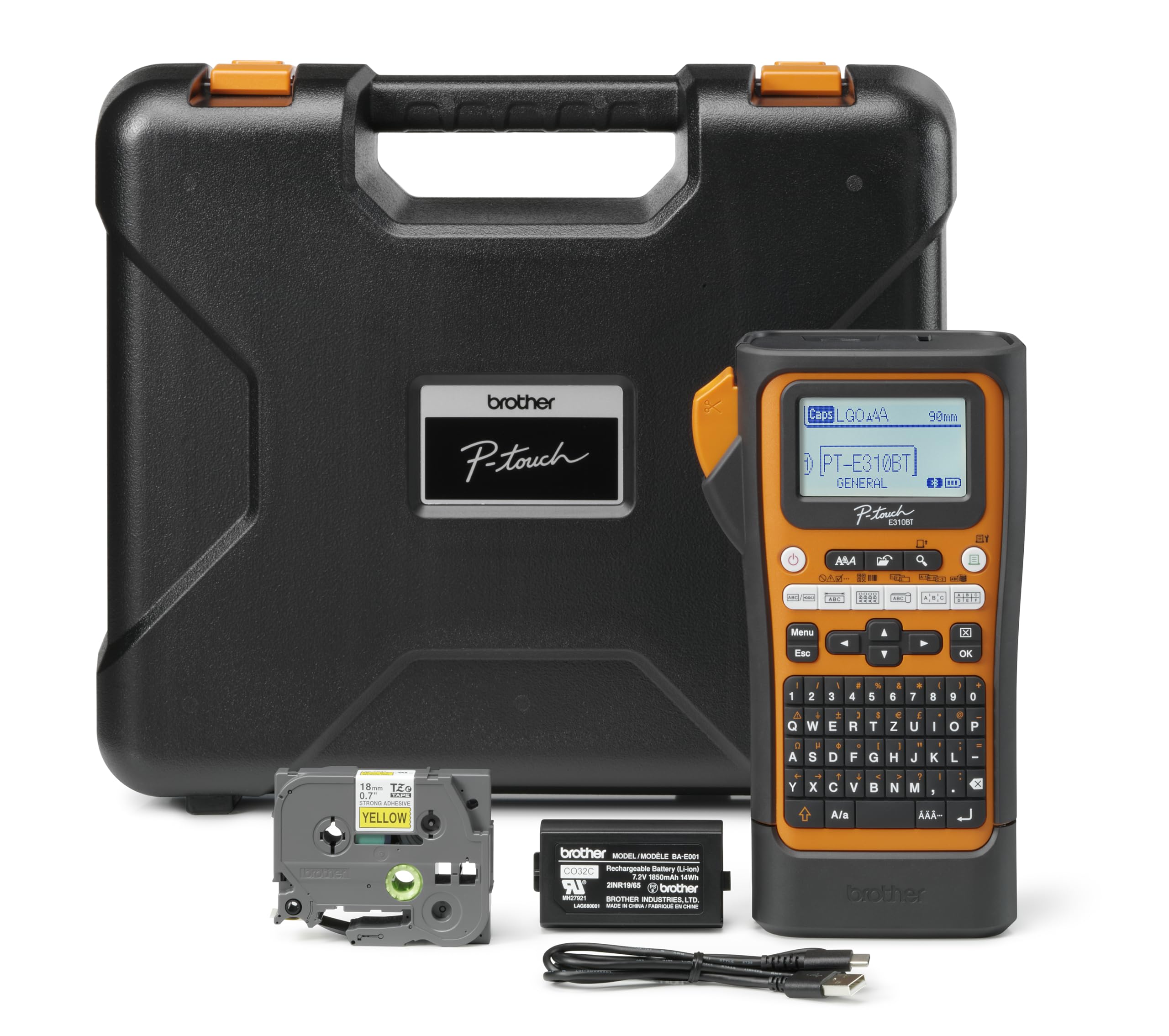 Brother Label Printer PT-E310BTVP Thermal Transfer 180 x 180 DPI 20 mm/sec Wired & Wireless HSE/TZE Bluetooth AZERTY