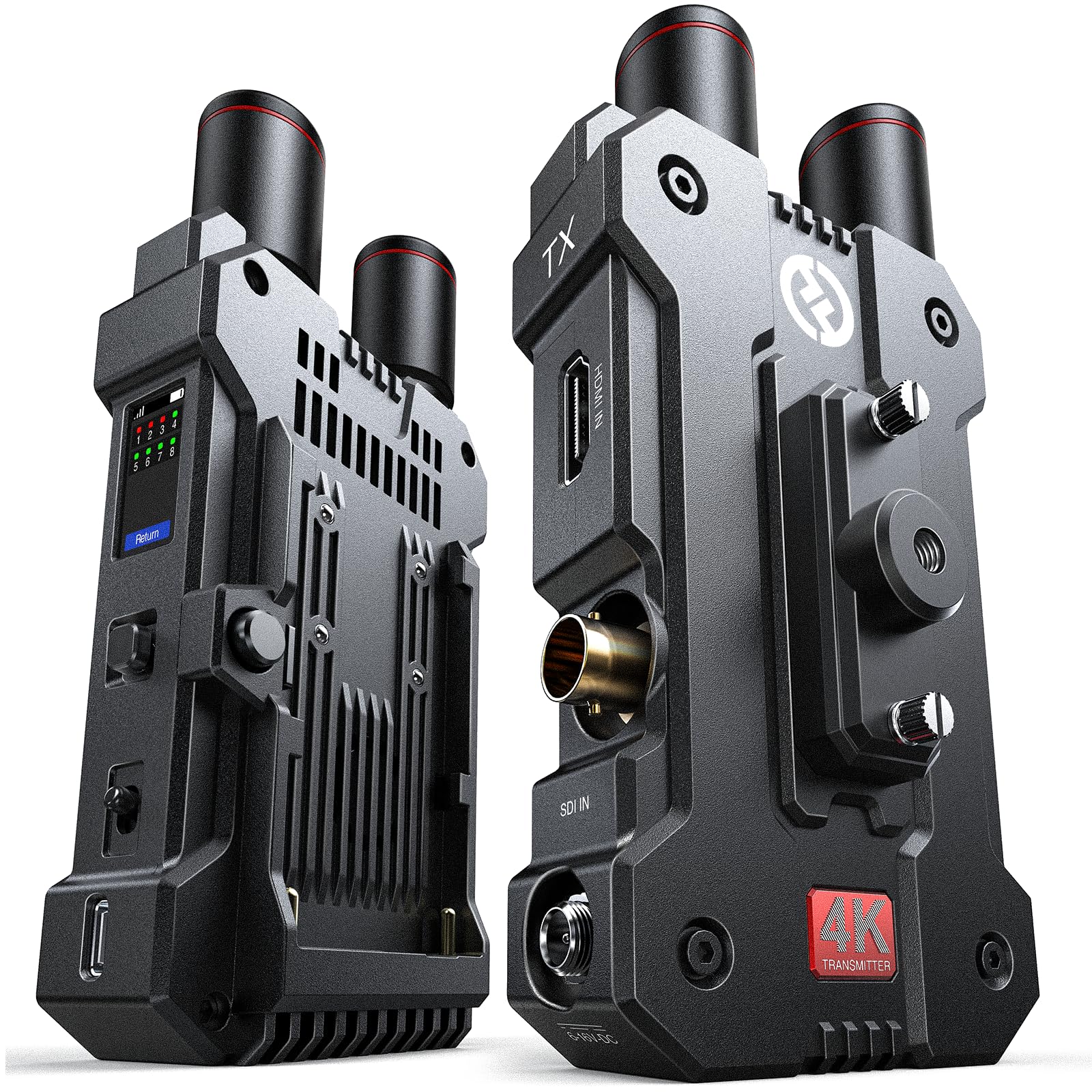 Hollyland Mars 4K Wireless Transmitter 5G Video Transmission System SDI HDMI, 4Kp30/1080p60, Supports 23.98/29.97/59.94 FPS SDI Out, 450ft LOS Range 66ms Latency, 4 Monitoring Apps (1TX+1RX)