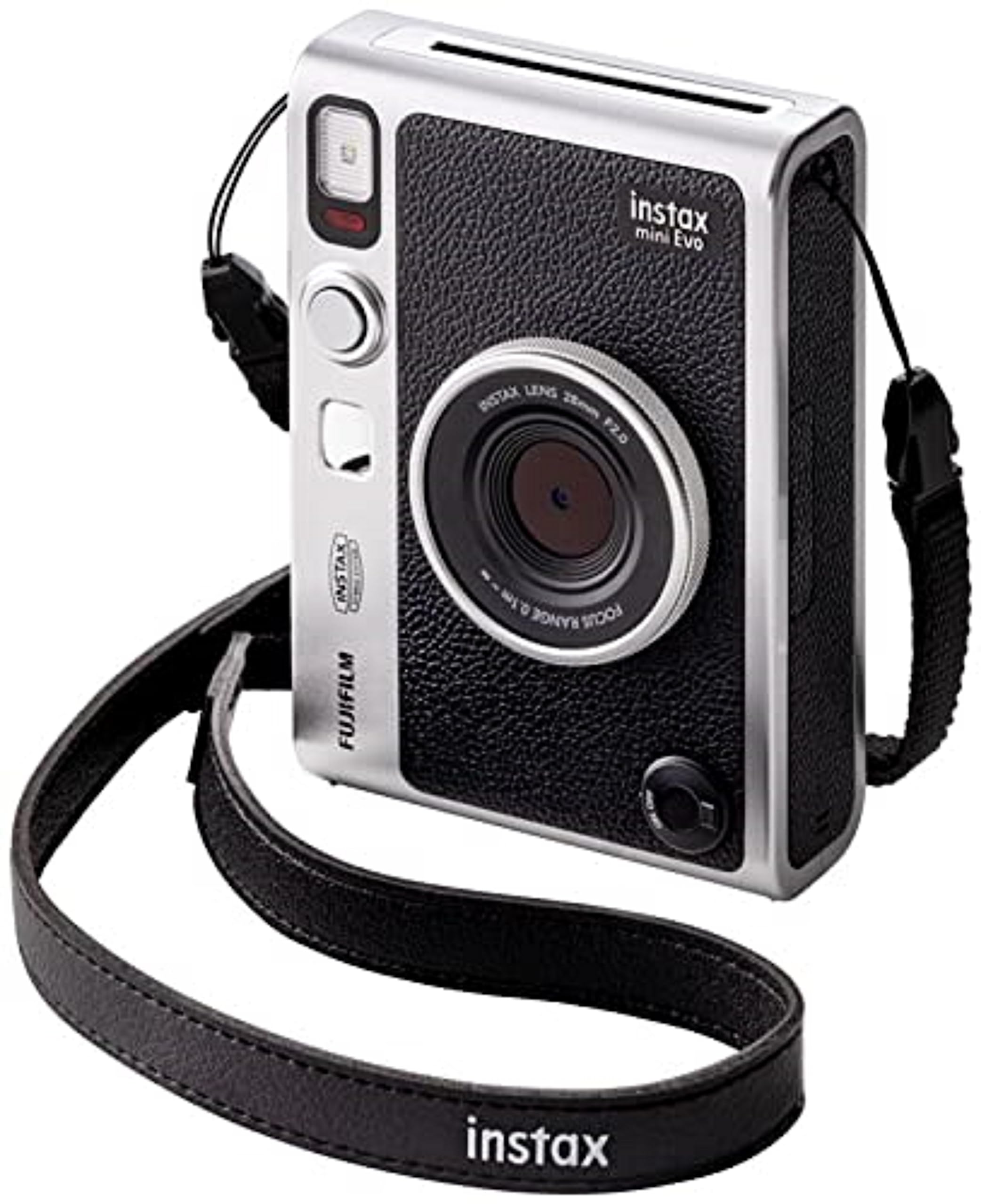 Fujifilm Instax Mini Evo 2-in-1 Camera and Photo Printer with 2.7-inch LCD Screen, 10 Lenses and 10 Film Effects, Mini Film Format, Black