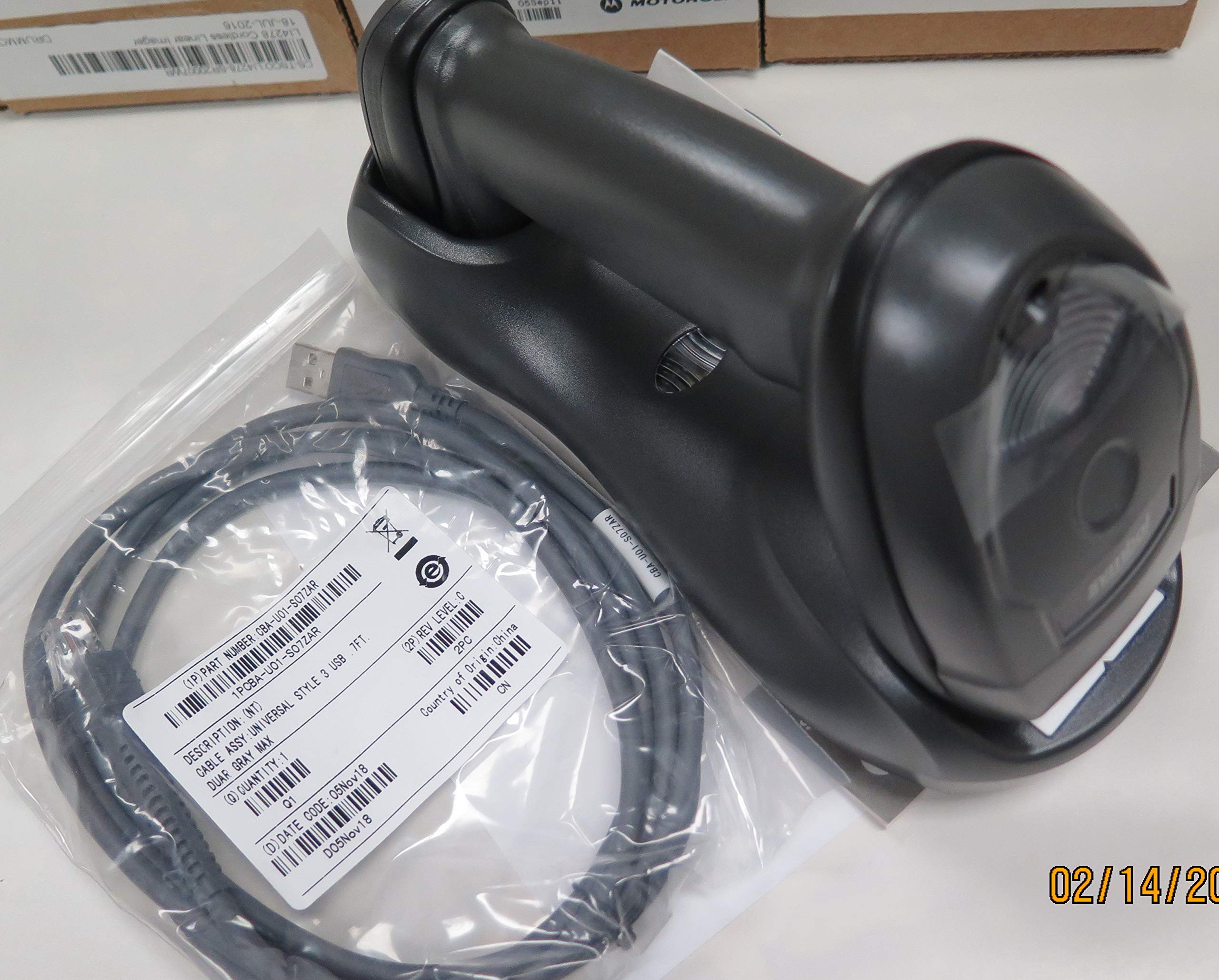 Motorola Solutions LI4278 1D Wireless Barcode Scanner with Cradle and USB Cable