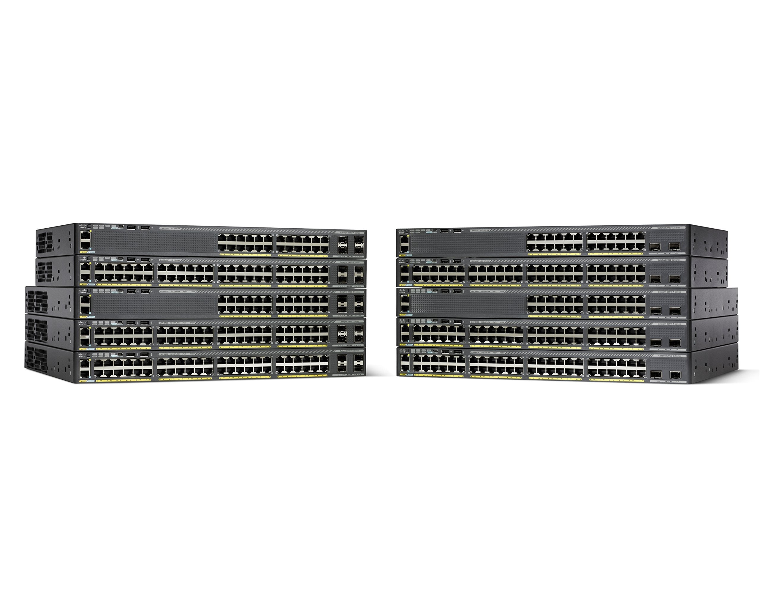 Cisco Catalyst WS-C2960X-24PS-L Ethernet Switch 24 Port with Power over Ethernet 370 Watt, Black