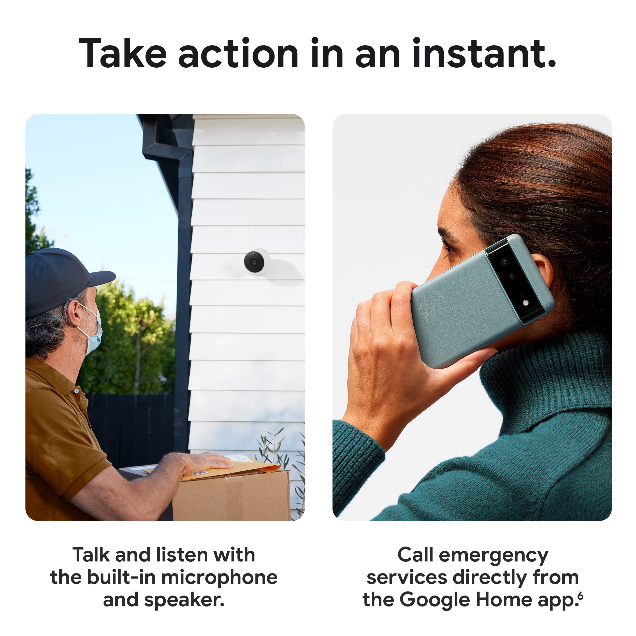 جوجل Nest GA01317-US Camera Battery Outdoor Indoor Snow بطارية