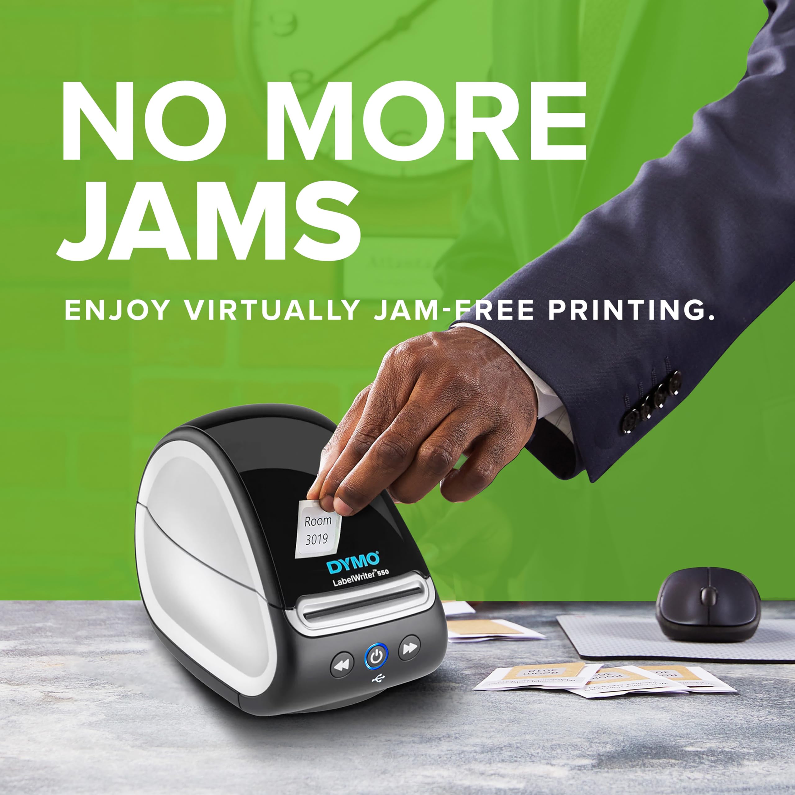 DYMO LabelWriter 550 Label Printer | Label Maker with Direct Thermal Printing | Automatic Label Recognition | Print Address Labels, Shipping Labels, Barcode Labels and More | UK 3-Pin Plug