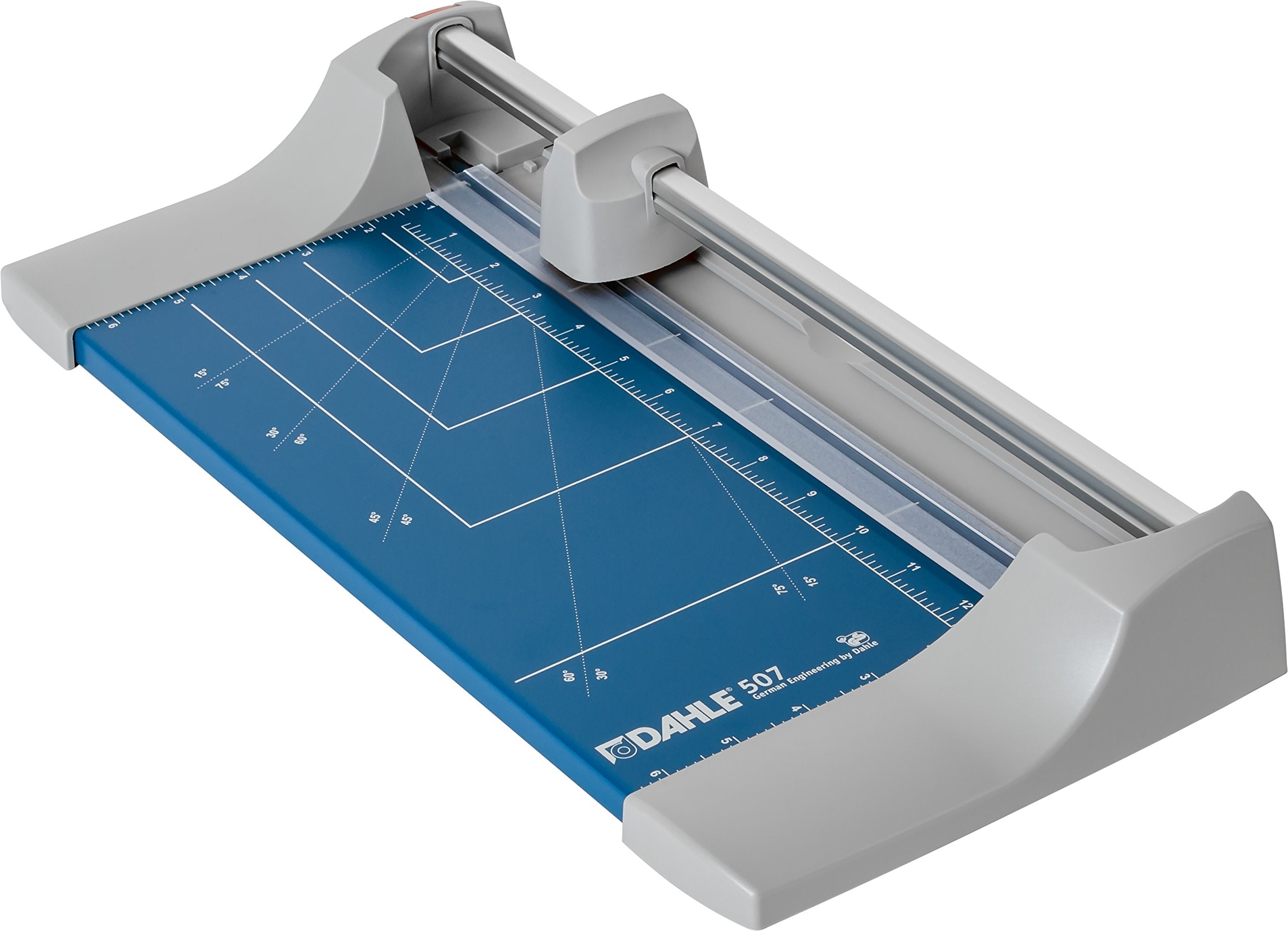 Dahle 507 Personal Rotary Trimmer, 12" Cut Length, 7 Sheet Capacity, Self-Sharpening, Automatic Clamp, German Engineered Paper Cutter
