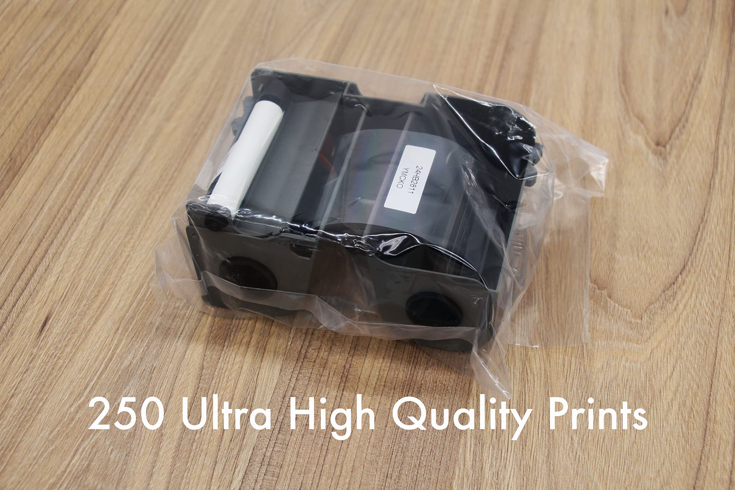 Fargo YMCKO Full Colour Ribbon - 250 Images for DTC1000 (Includes Cleaning Supply)