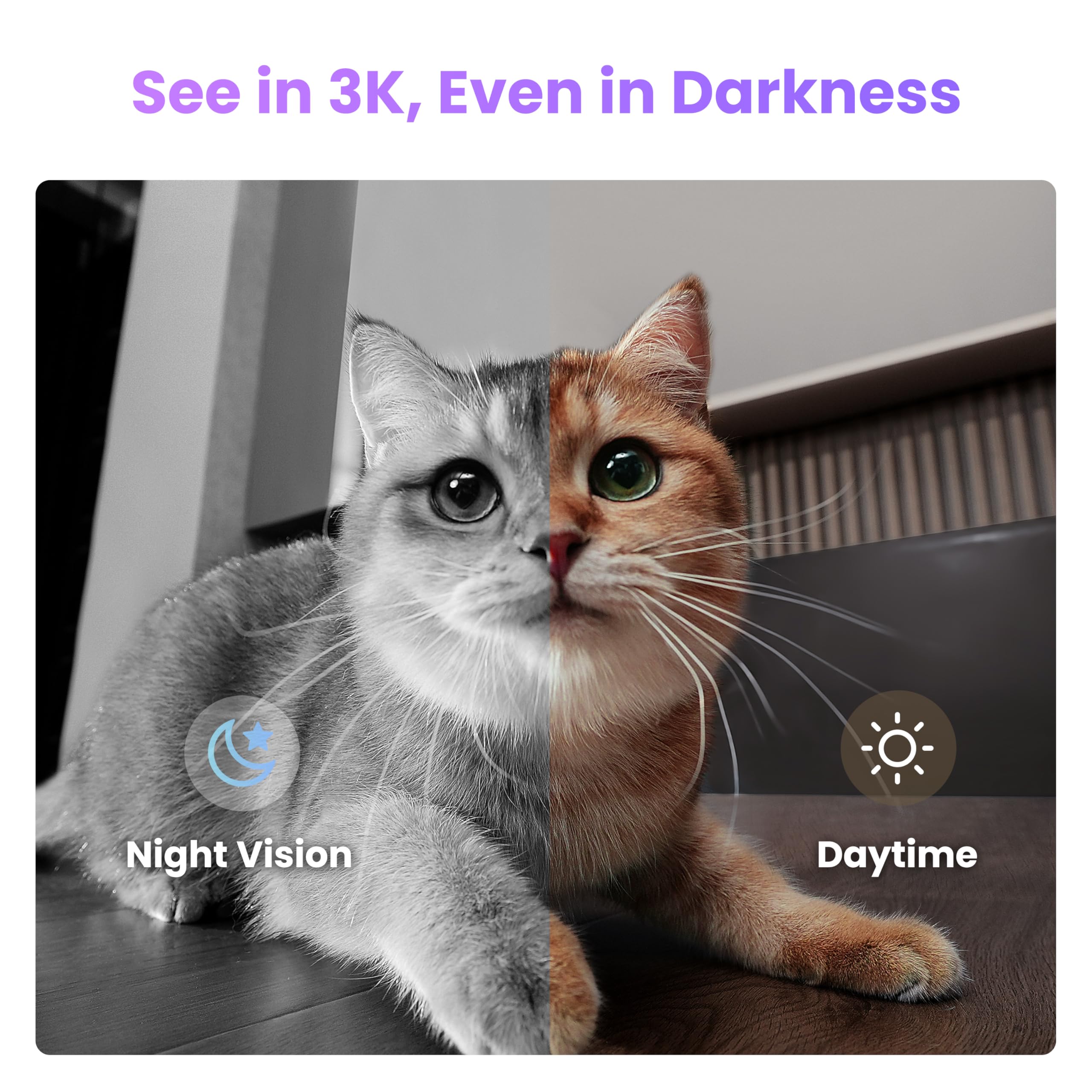 Enabot EBO Air 2 Plus Family Bot 3K Home Camera Robot: Indoor Camera, Mobile Robot Companion, Two-Way Video, AI Chat Mode, Auto Charging, Long Battery Life, Custom Face Portrait, Night Vision