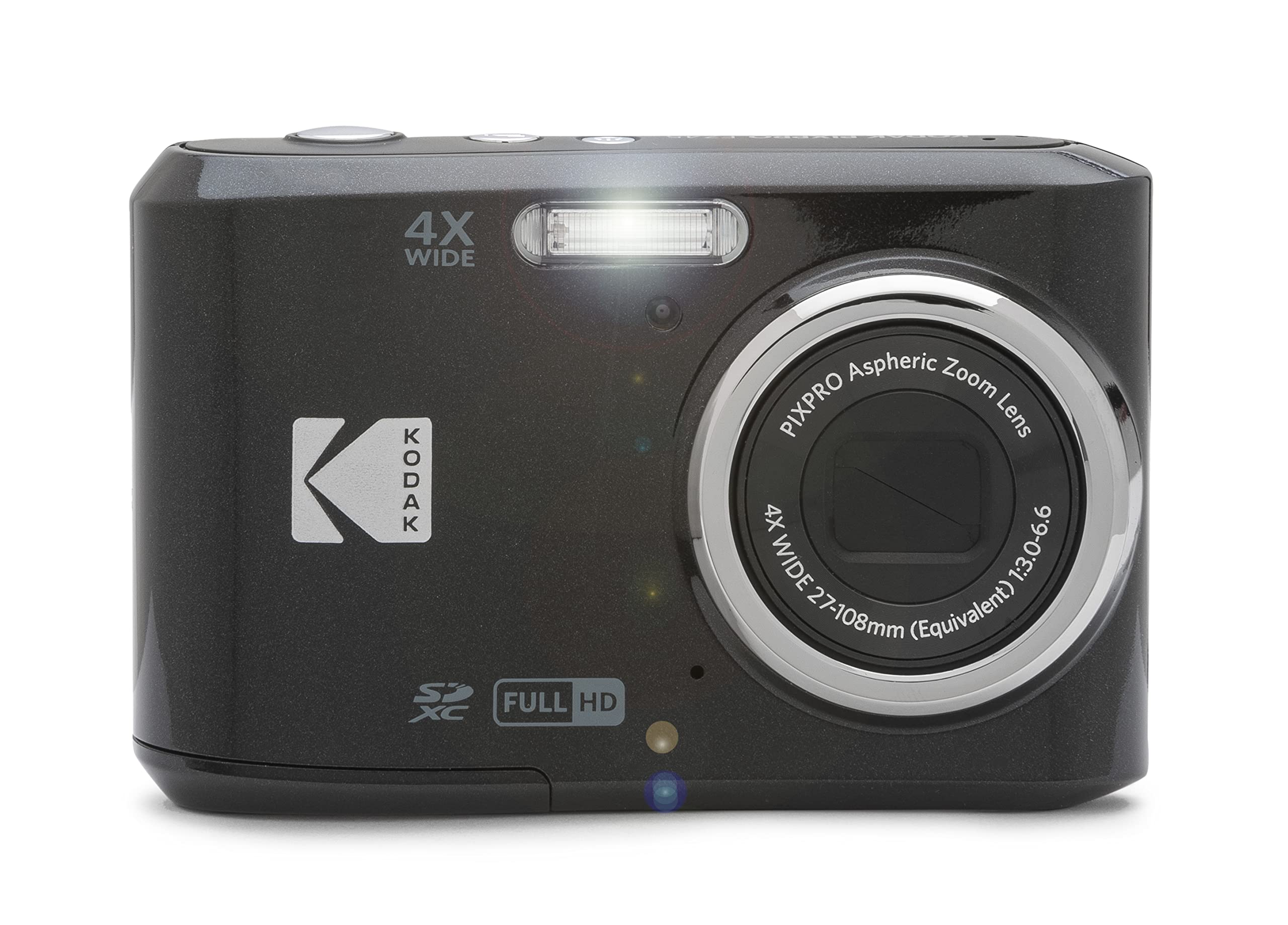 كوداك كاميرا رقمية فريندلي زووم FZ45-BK بدقة 16 ميجابكسل مع تقريب بصري 4X وزاوية عريضة 27 ملم وشاشة LCD مقاس 2.7 انش من بيكسبرو (اسود)