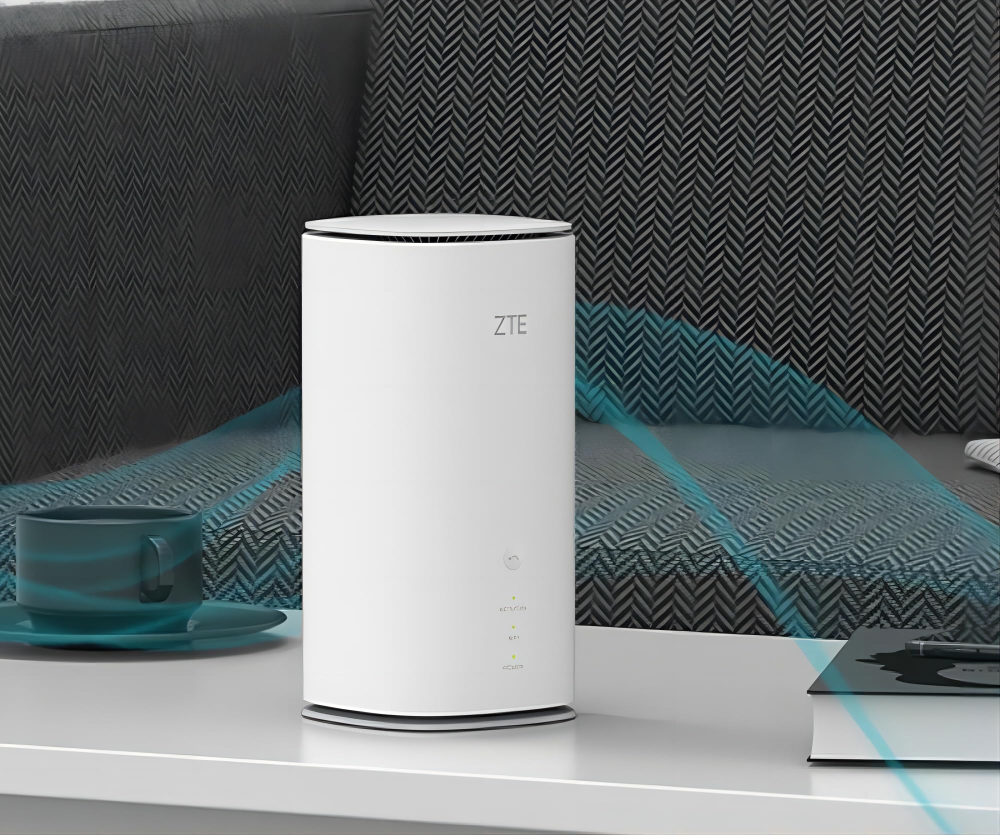 ZTE 5G Indoor CPE Router MC8020,WiFi 6 5400Mbps Router with Sim Card Slot NFC The Third Generation Support 128 Devices