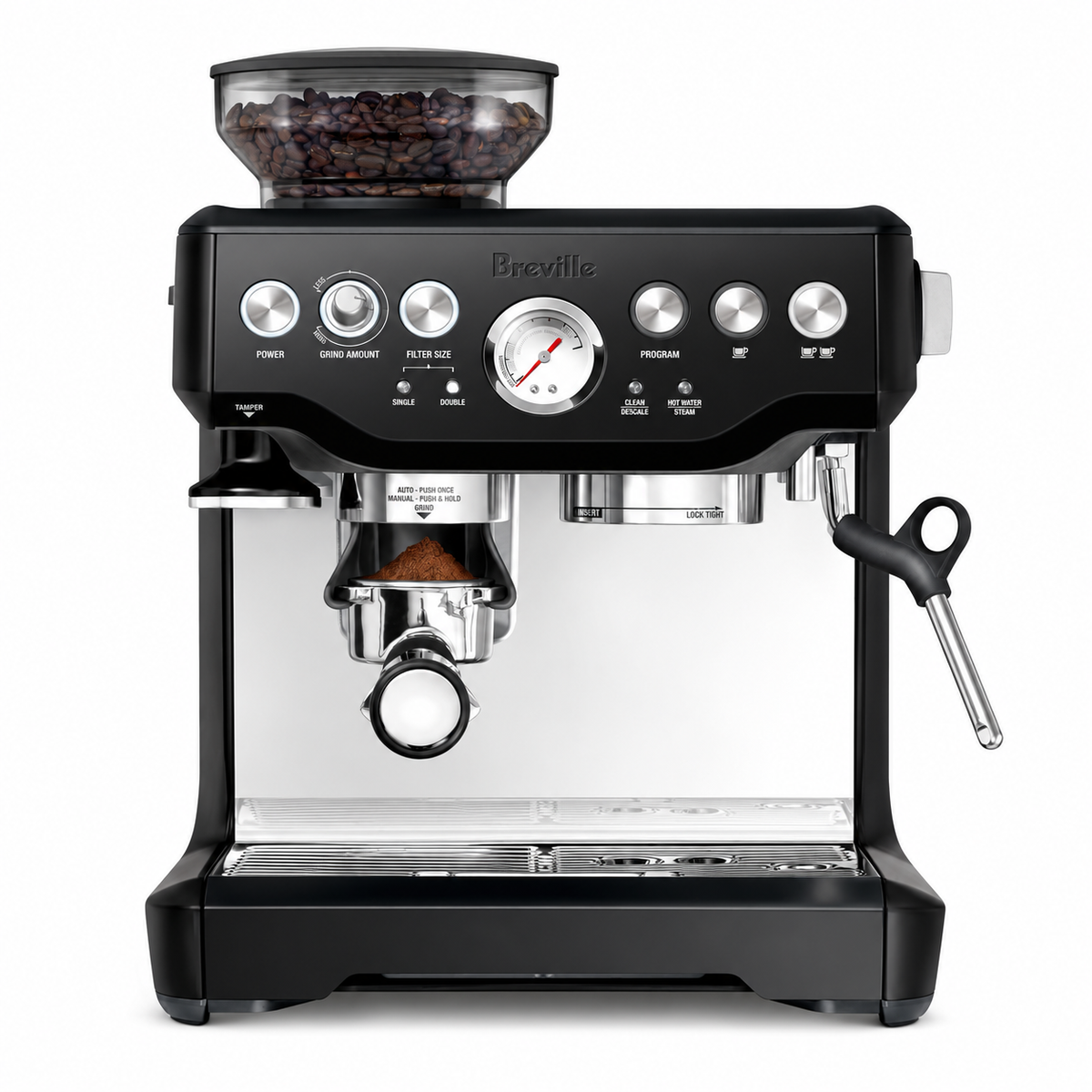 Breville Barista Express BES870BTR Espresso Machine – Black Truffle with Built-In Grinder